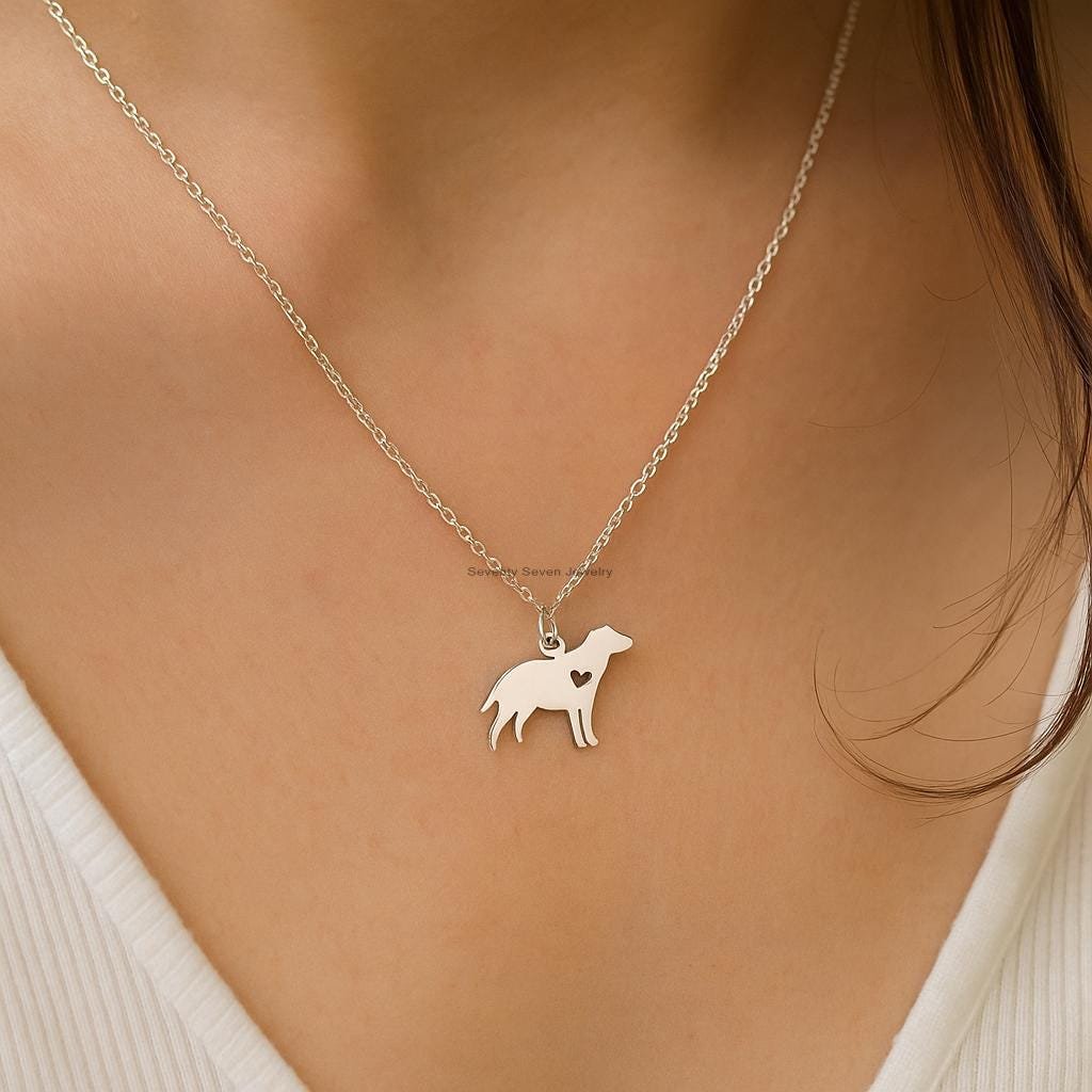 14K Gold Plated Heart Dog Pendant, Animal Charm - Seventy Seven Jewelry | SKU: SSMJP 14K Gold Plated Heart Dog Pendant, Animal Charm - Seventy Seven Jewelry | SKU: SSMJP