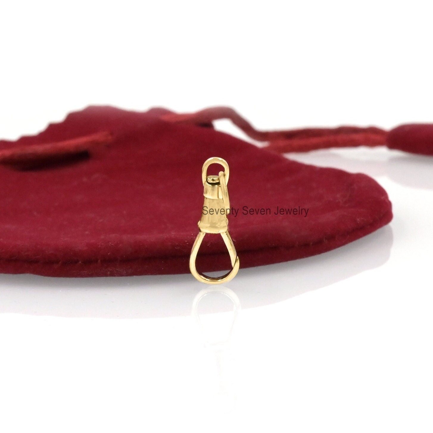 14k Gold-Plated Swivel Push Lock: Handmade Pendant (20x8 MM) - Seventy Seven Jewelry | SKU: SSMJL300-9KYG-25M-2026 14k Gold-Plated Swivel Push Lock: Handmade Pendant (20x8 MM) - Seventy Seven Jewelry | SKU: SSMJL300-9KYG-25M-2026