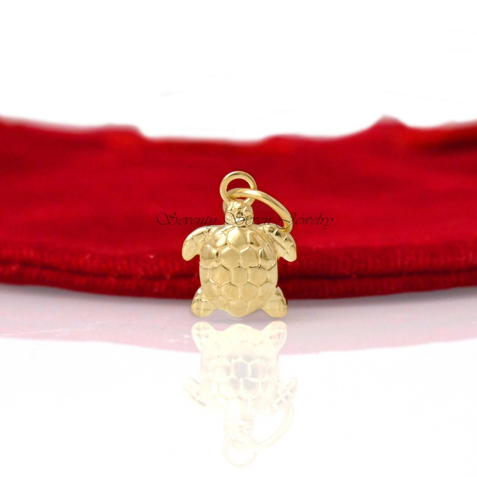 14k Gold Plated Turtle Pendant: Sea Charm Jewellery - Seventy Seven Jewelry | SKU: SSMJP5176-SLYG-20M 14k Gold Plated Turtle Pendant: Sea Charm Jewellery - Seventy Seven Jewelry | SKU: SSMJP5176-SLYG-20M