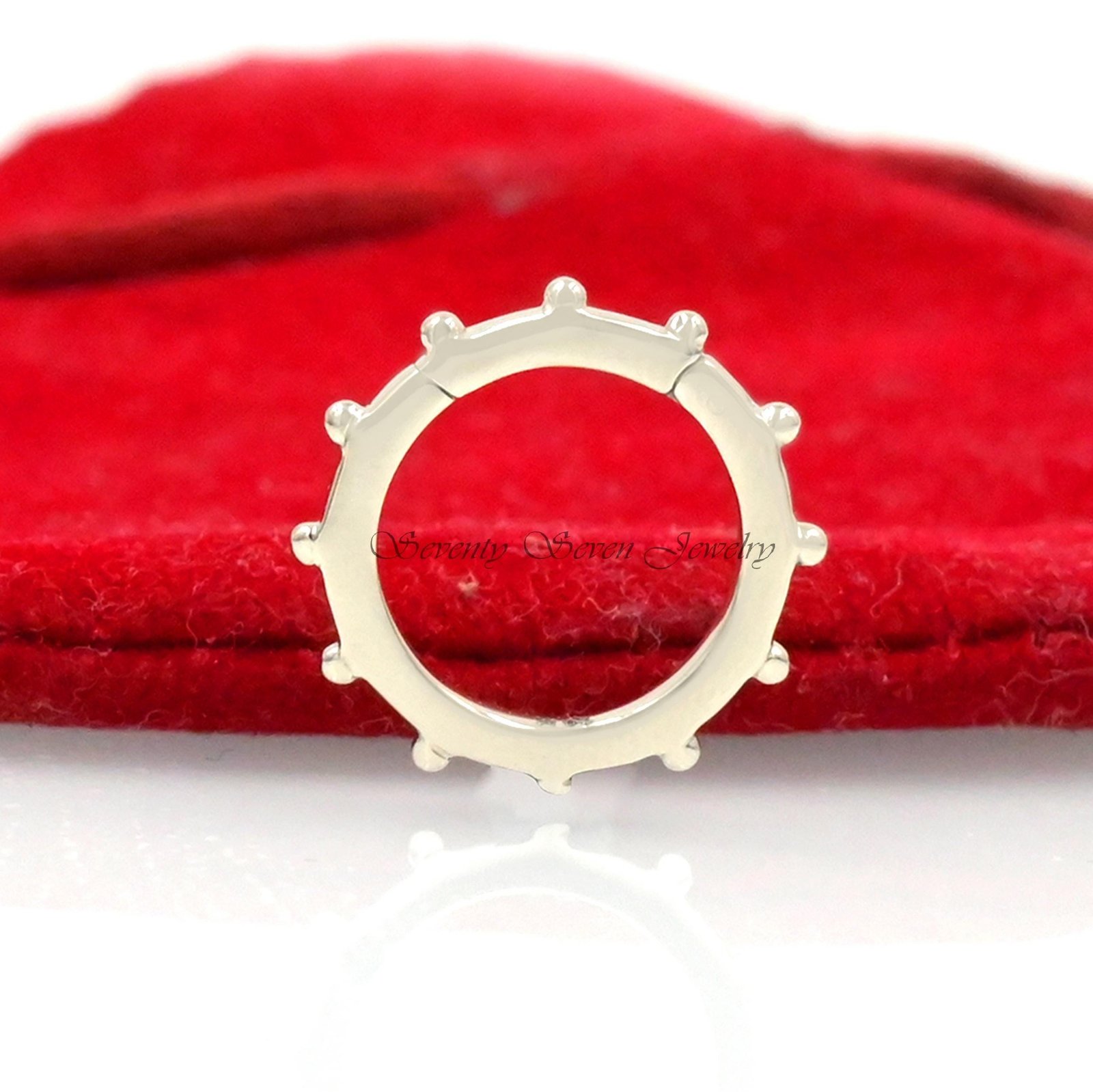 14K Gold Round Charm Enhancer: Ball Link Clasp (12/15 MM) - View 4 - Seventy Seven Jewelry | SKU: SSMJH1002-14KYG-2026 14K Gold Round Charm Enhancer: Ball Link Clasp (12/15 MM) - View 4 - Seventy Seven Jewelry | SKU: SSMJH1002-14KYG-2026