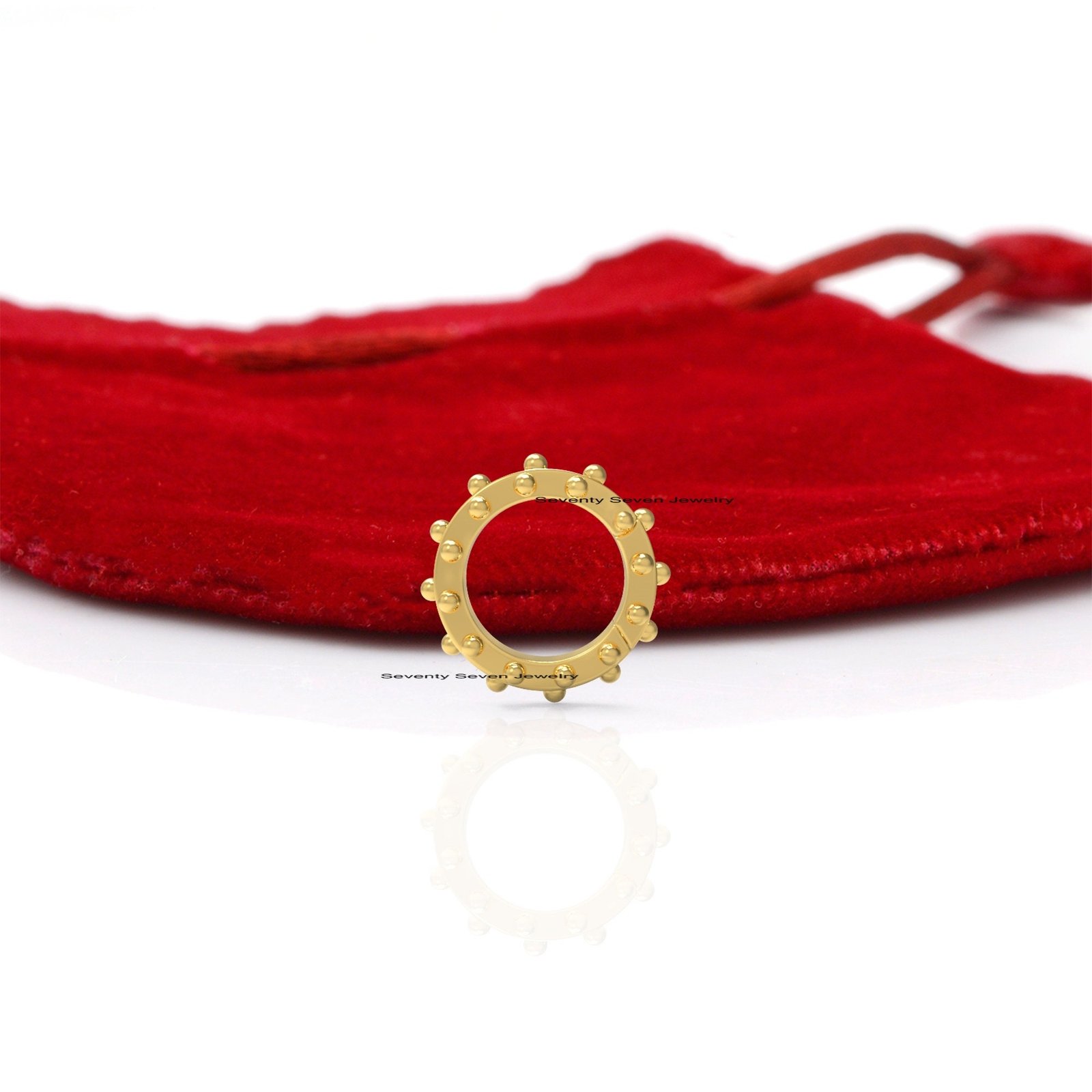 14K Gold Round Charm Enhancer: Ball Link Clasp (12/15 MM) - View 5 - Seventy Seven Jewelry | SKU: SSMJH1002-14KYG-2026 14K Gold Round Charm Enhancer: Ball Link Clasp (12/15 MM) - View 5 - Seventy Seven Jewelry | SKU: SSMJH1002-14KYG-2026