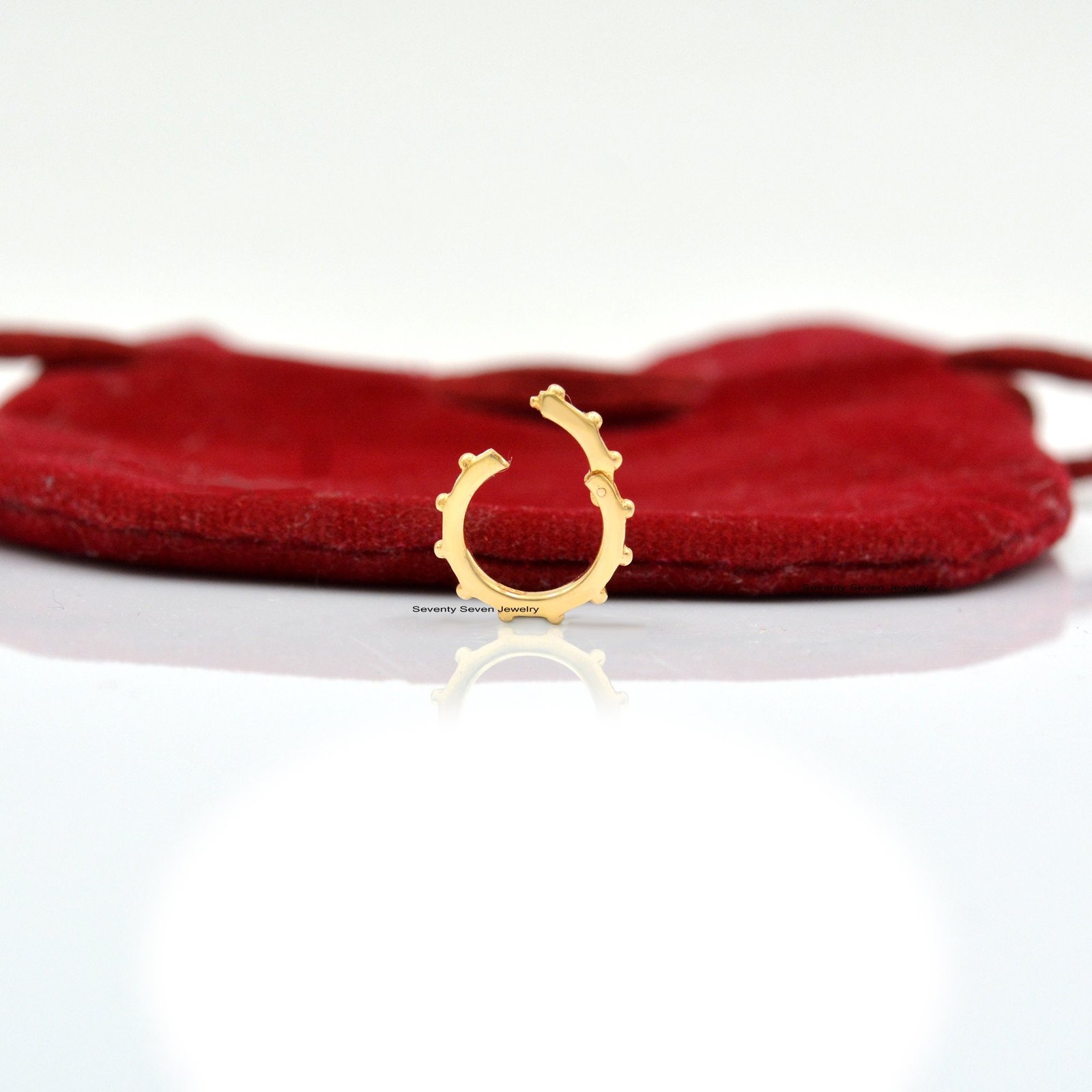 14K Gold Round Charm Enhancer: Ball Link Clasp (12/15 MM) - View 6 - Seventy Seven Jewelry | SKU: SSMJH1002-14KYG-2026 14K Gold Round Charm Enhancer: Ball Link Clasp (12/15 MM) - View 6 - Seventy Seven Jewelry | SKU: SSMJH1002-14KYG-2026