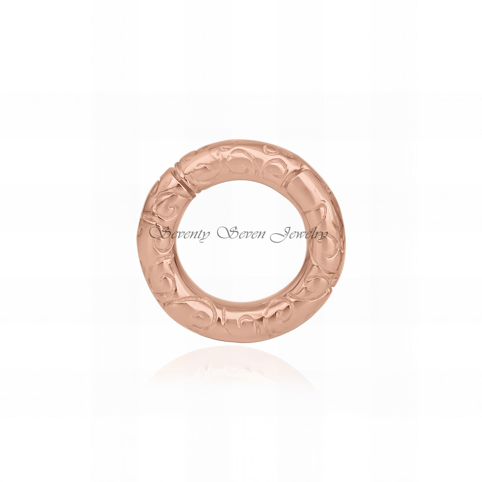 14K Gold Round Charm Enhancer Holder - View 5 - Seventy Seven Jewelry | SKU: SSMJH501-14KYG-20M-2026 14K Gold Round Charm Enhancer Holder - View 5 - Seventy Seven Jewelry | SKU: SSMJH501-14KYG-20M-2026