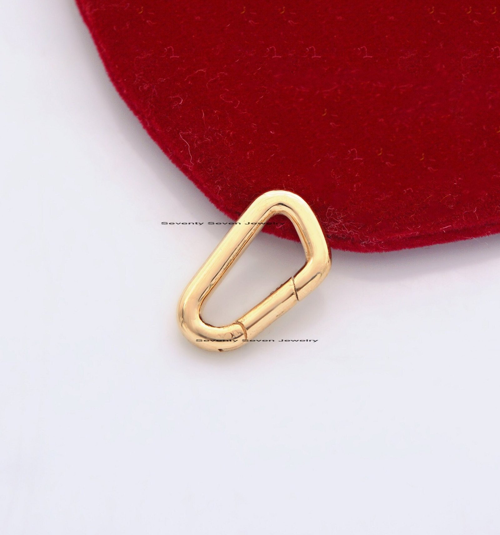 14k Gold Triangle Enhancer Lock: Charm Holder, Multi Link Jewelry (20*12 MM) - Seventy Seven Jewelry | SKU: SSMJH444-14KYG-20 14k Gold Triangle Enhancer Lock: Charm Holder, Multi Link Jewelry (20*12 MM) - Seventy Seven Jewelry | SKU: SSMJH444-14KYG-20