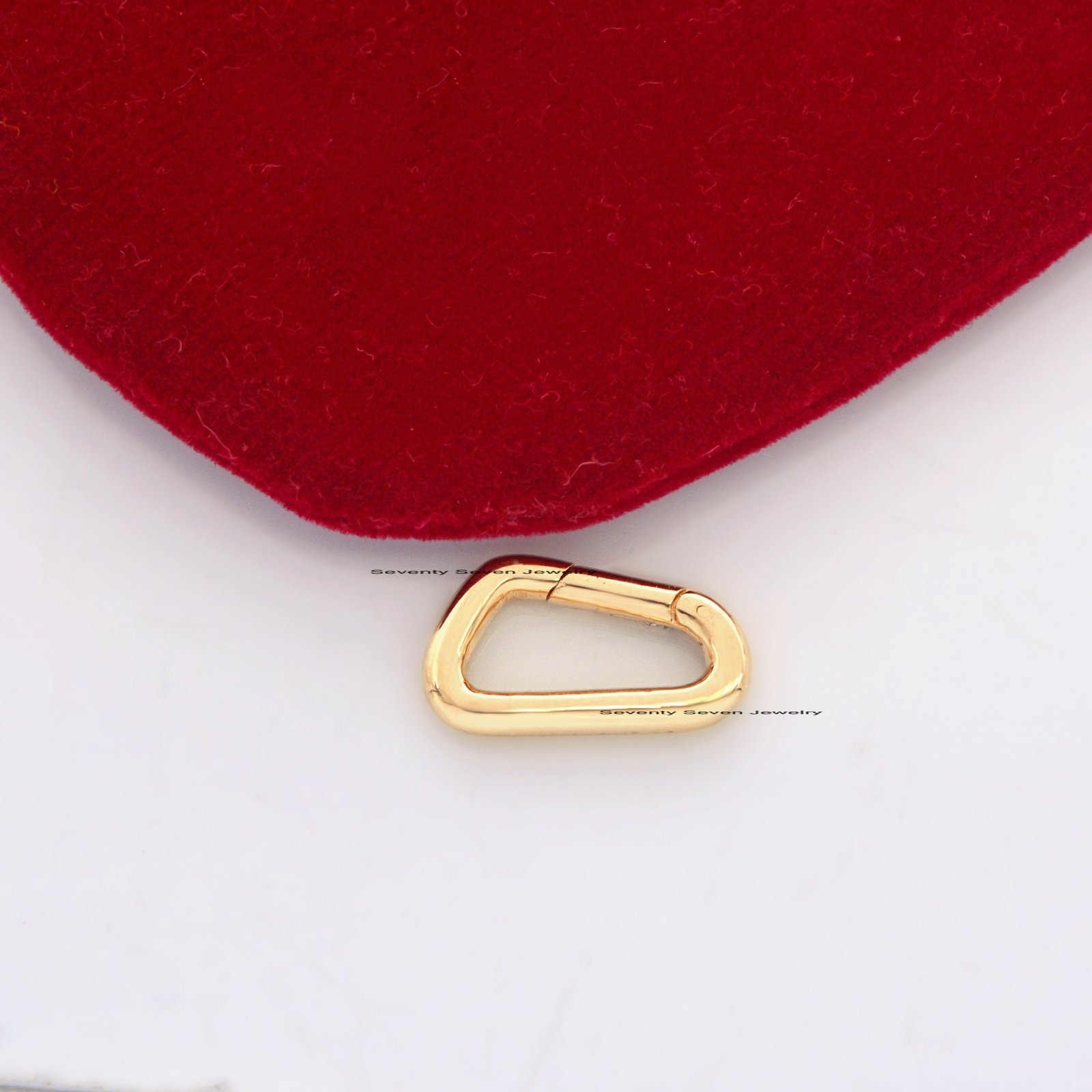 14k Gold Triangle Enhancer Lock: Charm Holder, Multi Link Jewelry (20*12 MM) - View 6 - Seventy Seven Jewelry | SKU: SSMJH444 14k Gold Triangle Enhancer Lock: Charm Holder, Multi Link Jewelry (20*12 MM) - View 6 - Seventy Seven Jewelry | SKU: SSMJH444