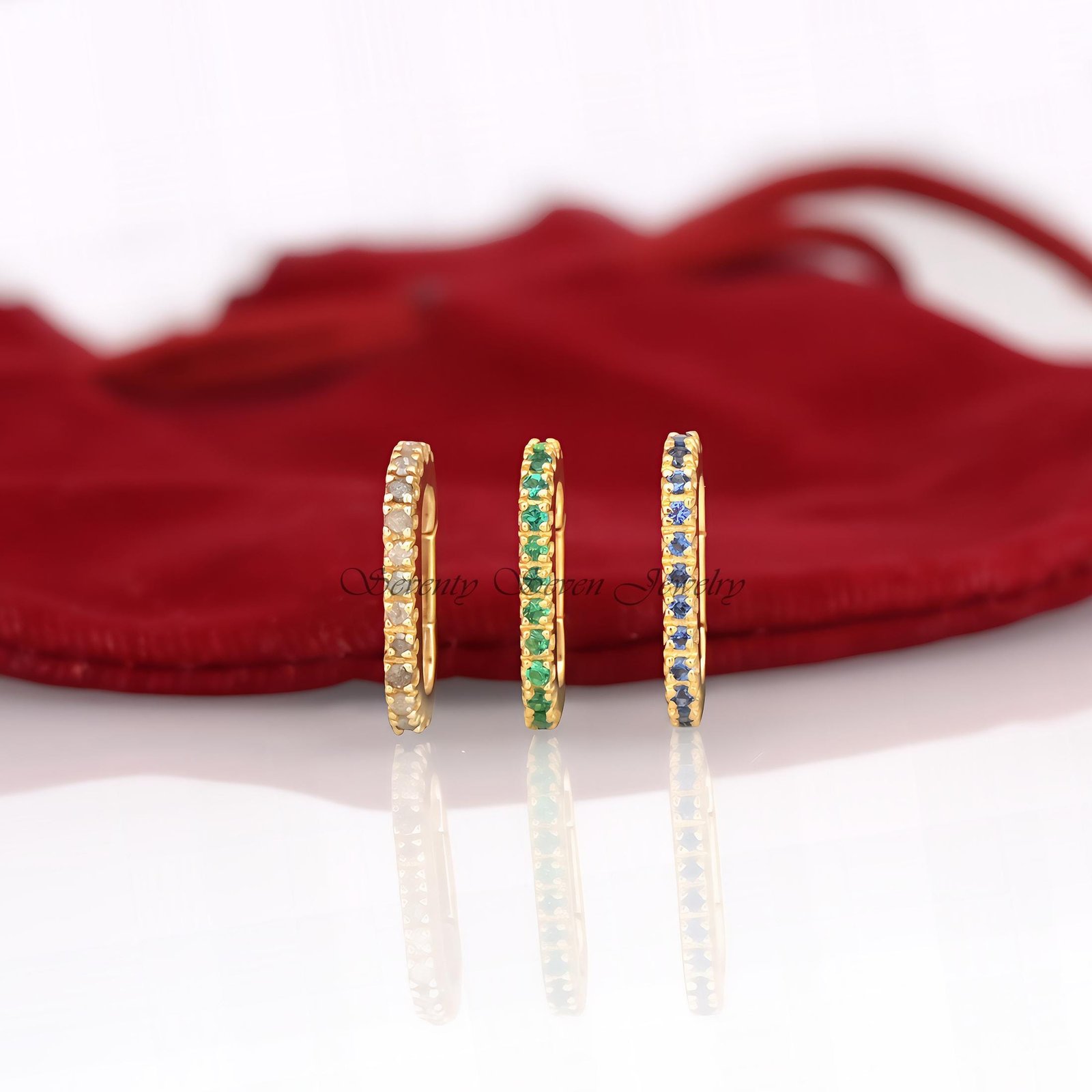 14K Gold Turquoise Enhancer Bail: Lab Diamond Elongated Link - View 2 - Seventy Seven Jewelry | SKU: SSMJH858-14KYGBSP,SSMJH8 14K Gold Turquoise Enhancer Bail: Lab Diamond Elongated Link - View 2 - Seventy Seven Jewelry | SKU: SSMJH858-14KYGBSP,SSMJH8