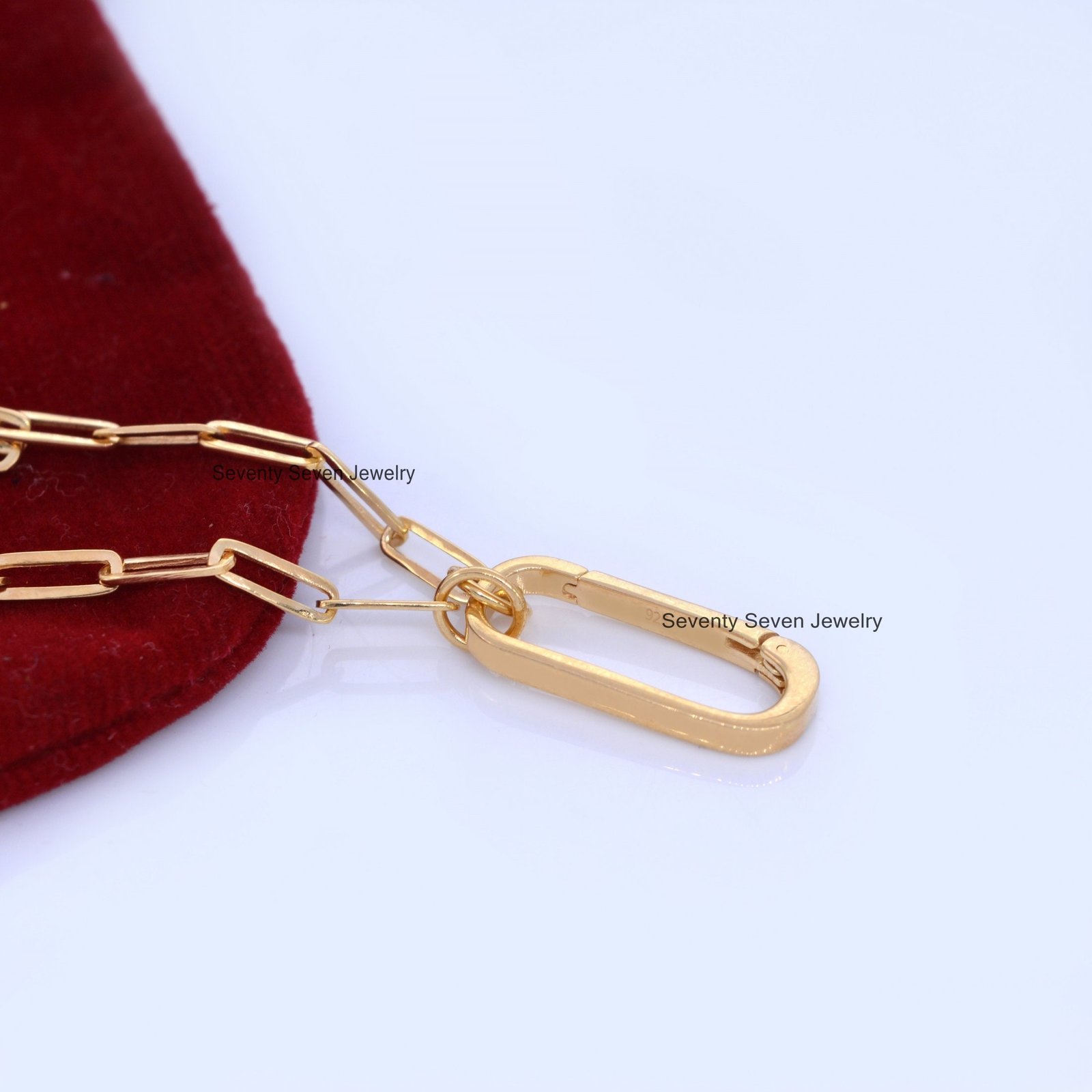14K Solid Gold Charm Holder: Enhancer Pendant Lock (25x10 MM) - View 7 - Seventy Seven Jewelry | SKU: SSMJH73-14KYG-2026,SSMJ 14K Solid Gold Charm Holder: Enhancer Pendant Lock (25x10 MM) - View 7 - Seventy Seven Jewelry | SKU: SSMJH73-14KYG-2026,SSMJ
