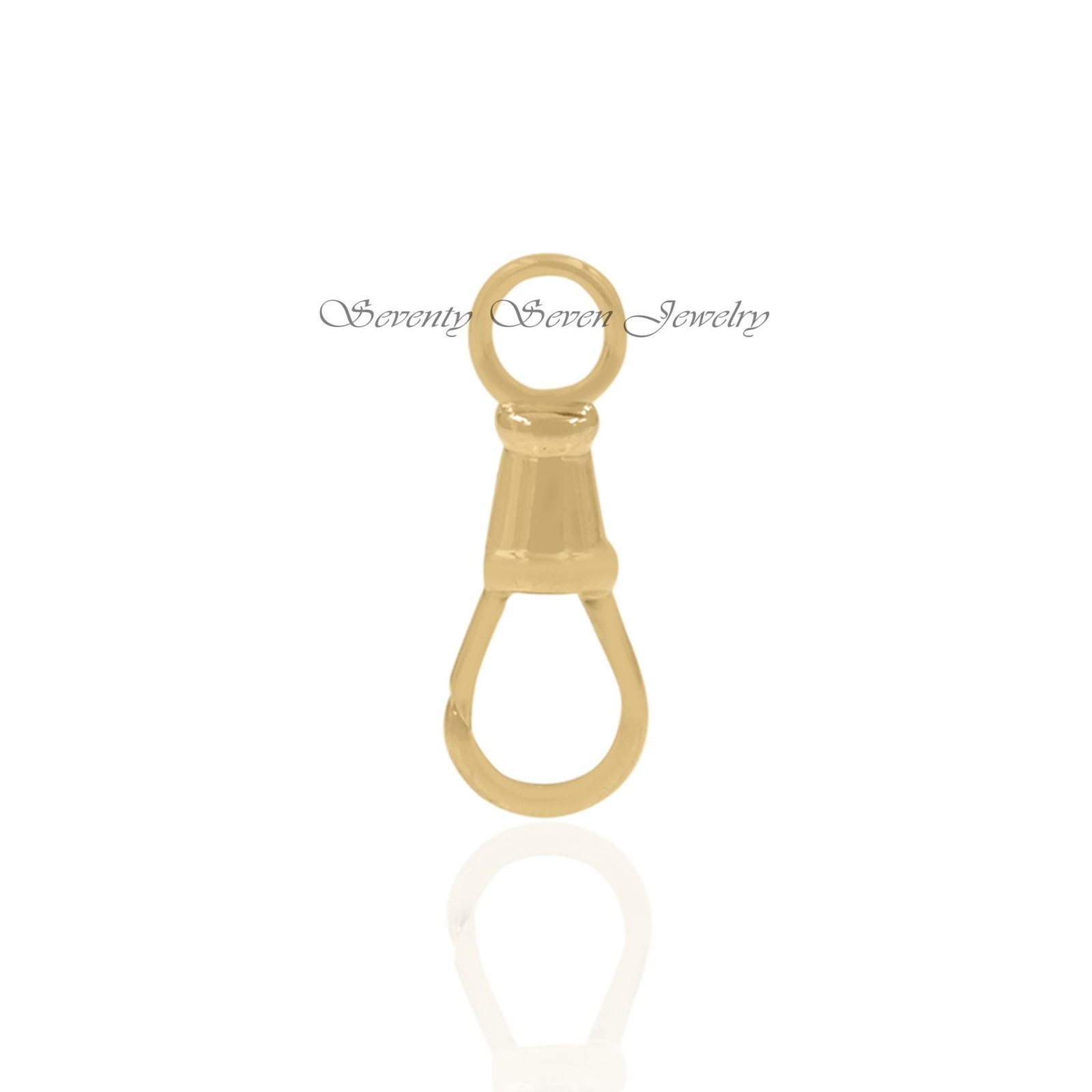 14k Solid Gold Swivel Push Lock, Pendant Charm Hinge (18*7 MM) - Seventy Seven Jewelry | SKU: SSMJF212-14KYG-2026 14k Solid Gold Swivel Push Lock, Pendant Charm Hinge (18*7 MM) - Seventy Seven Jewelry | SKU: SSMJF212-14KYG-2026