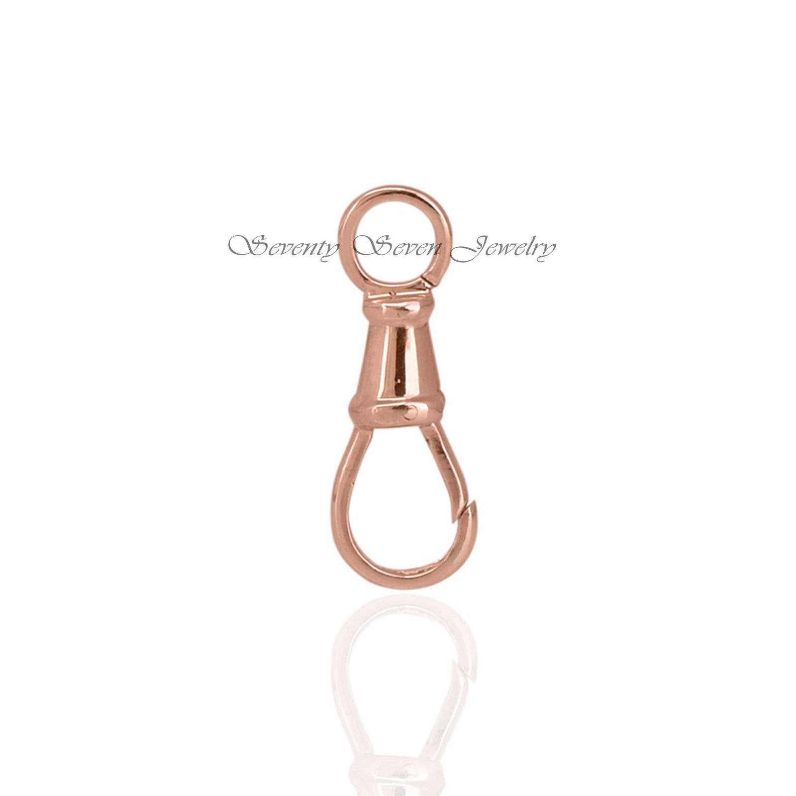 14k Solid Gold Swivel Push Lock, Pendant Charm Hinge (18*7 MM) - View 3 - Seventy Seven Jewelry | SKU: SSMJF212-14KYG-2026 14k Solid Gold Swivel Push Lock, Pendant Charm Hinge (18*7 MM) - View 3 - Seventy Seven Jewelry | SKU: SSMJF212-14KYG-2026