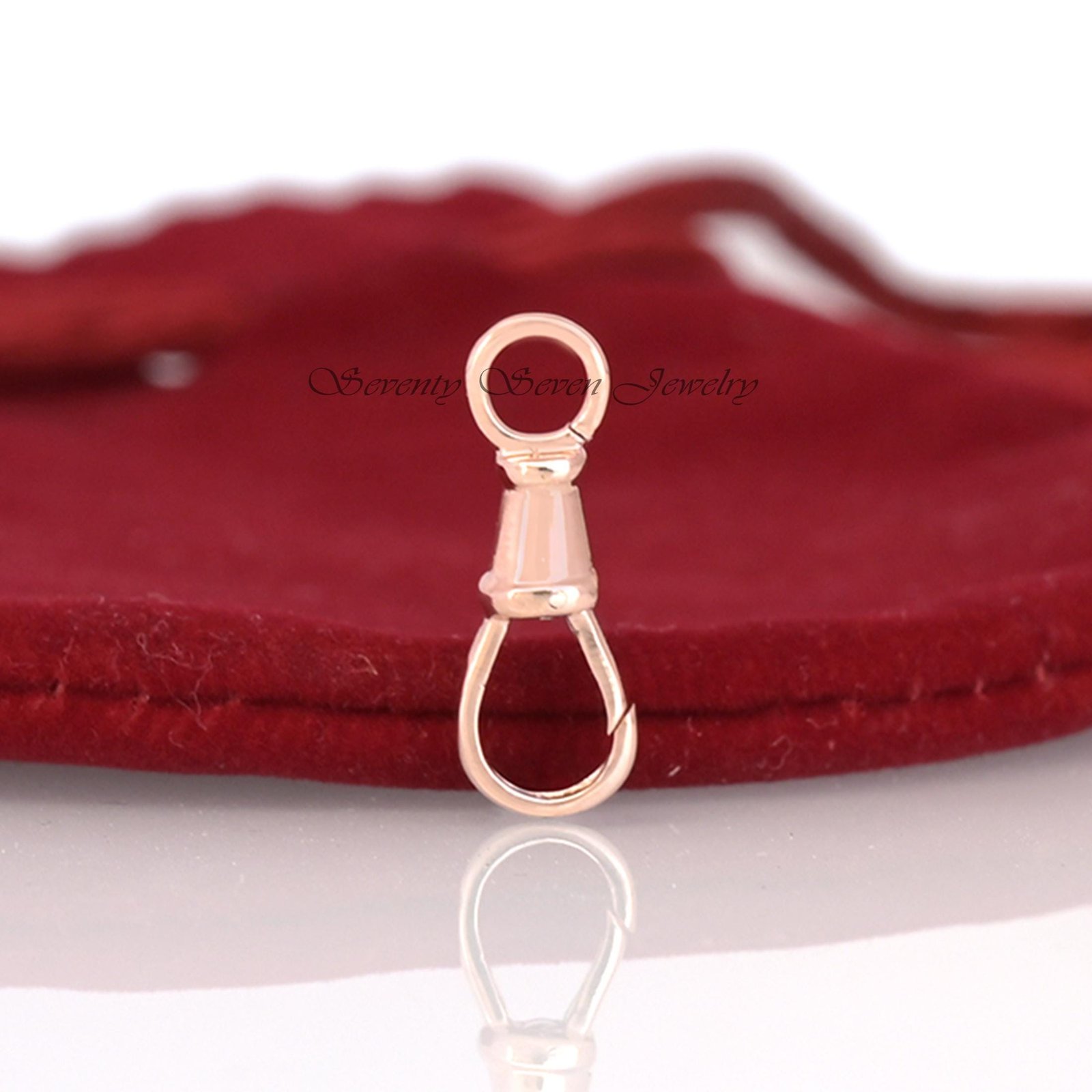 14k Solid Gold Swivel Push Lock, Pendant Charm Hinge (18*7 MM) - View 4 - Seventy Seven Jewelry | SKU: SSMJF212-14KYG-2026 14k Solid Gold Swivel Push Lock, Pendant Charm Hinge (18*7 MM) - View 4 - Seventy Seven Jewelry | SKU: SSMJF212-14KYG-2026