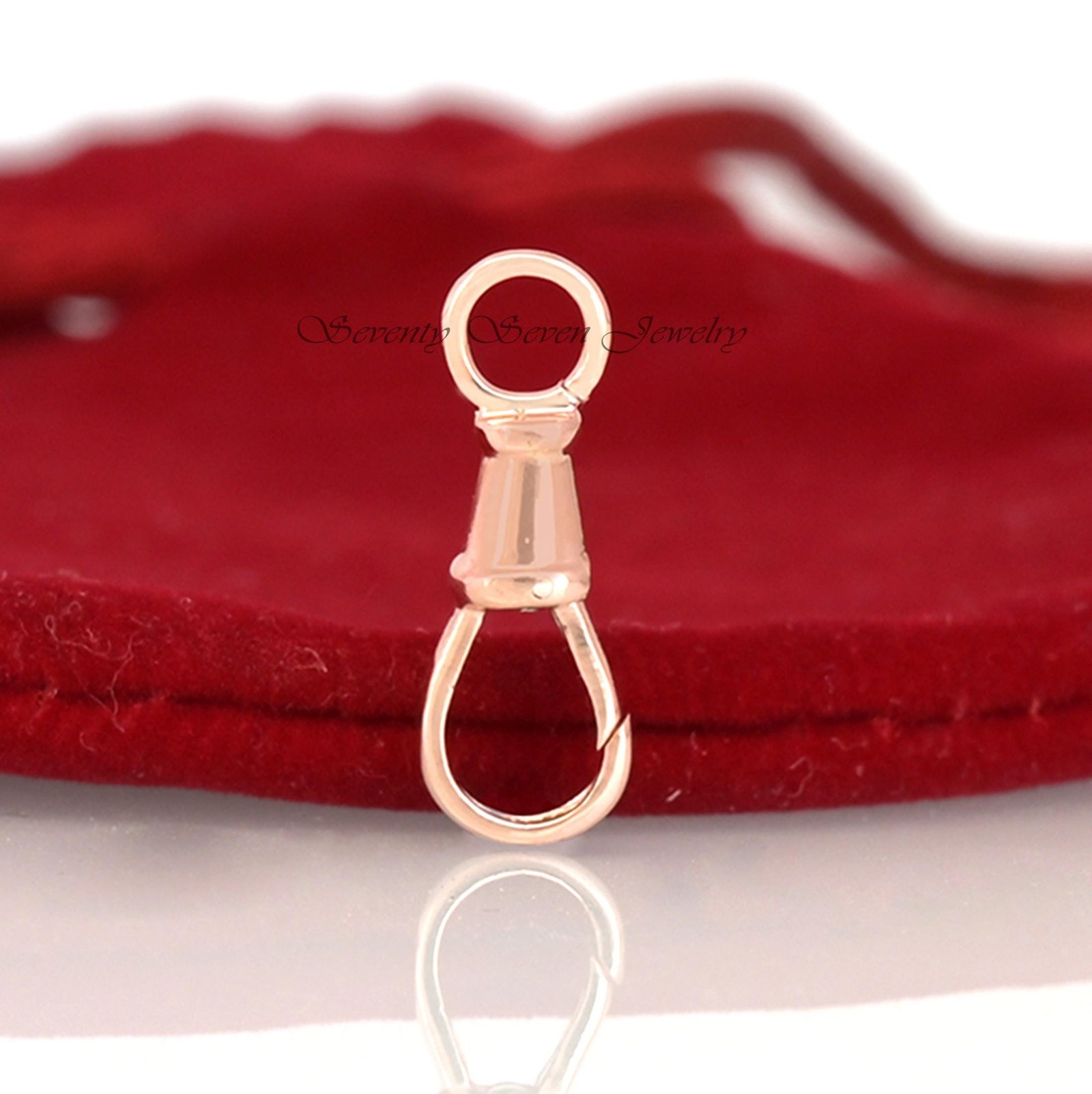 14k Solid Gold Swivel Push Lock, Pendant Charm Hinge (18*7 MM) - View 7 - Seventy Seven Jewelry | SKU: SSMJF212-14KYG-2026 14k Solid Gold Swivel Push Lock, Pendant Charm Hinge (18*7 MM) - View 7 - Seventy Seven Jewelry | SKU: SSMJF212-14KYG-2026