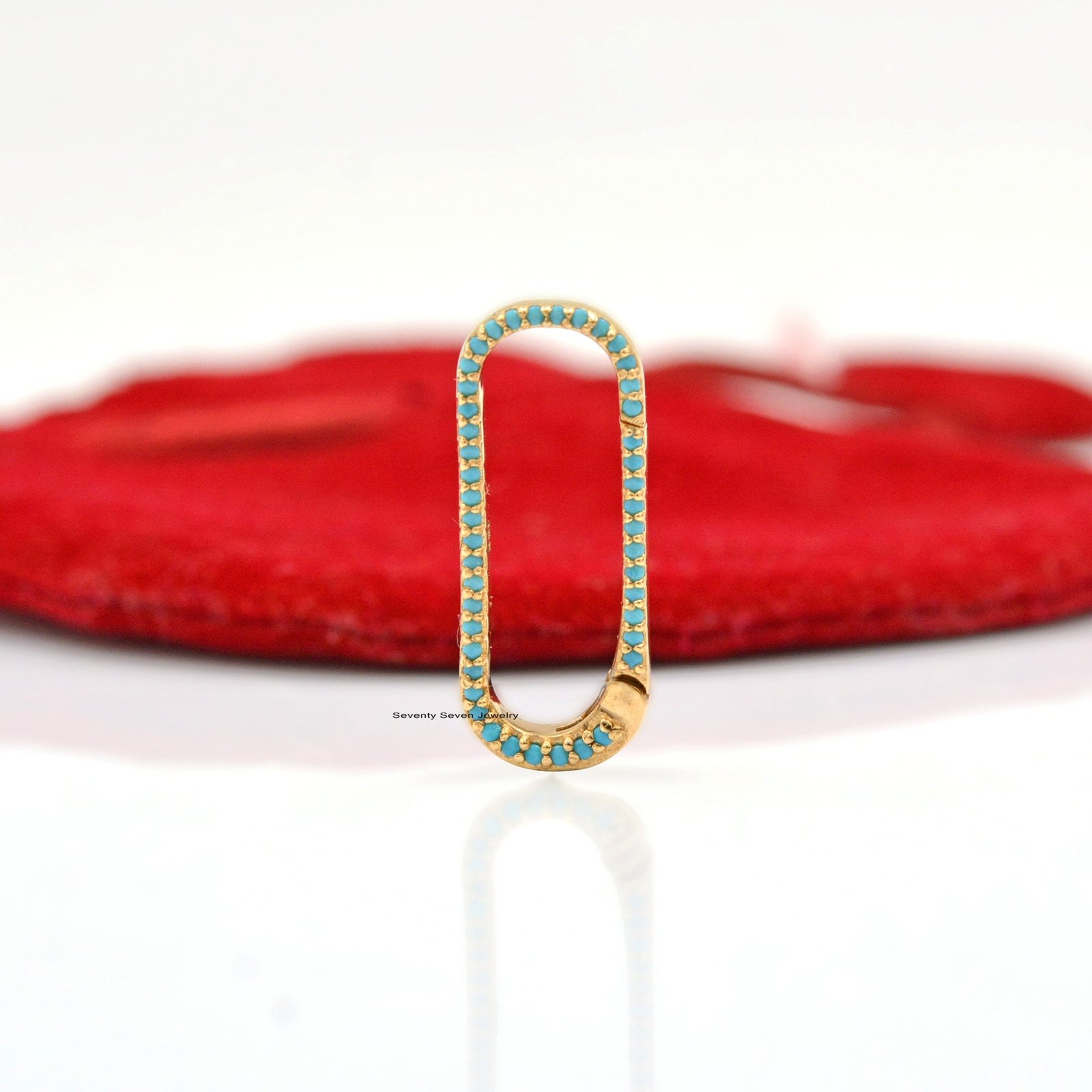 18K Gold Diamond Enhancer Pendant: Solid Charm Holder - View 3 - Seventy Seven Jewelry | SKU: SSMJP73-18KYGDI-2026 18K Gold Diamond Enhancer Pendant: Solid Charm Holder - View 3 - Seventy Seven Jewelry | SKU: SSMJP73-18KYGDI-2026
