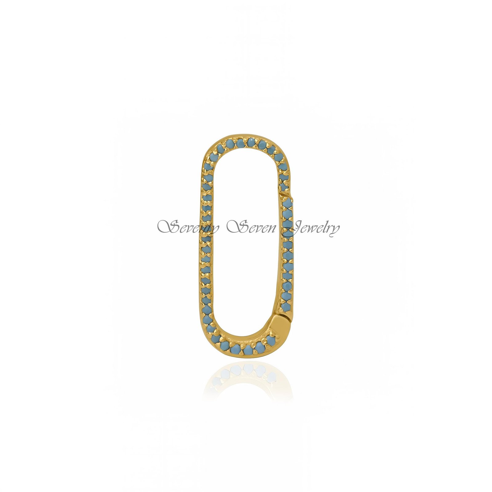 18K Gold Diamond Enhancer Pendant: Solid Charm Holder - View 4 - Seventy Seven Jewelry | SKU: SSMJP73-18KYGDI-2026 18K Gold Diamond Enhancer Pendant: Solid Charm Holder - View 4 - Seventy Seven Jewelry | SKU: SSMJP73-18KYGDI-2026