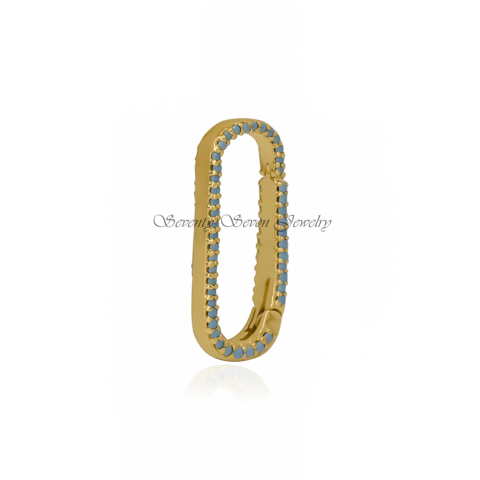 18K Gold Diamond Enhancer Pendant: Solid Charm Holder - View 5 - Seventy Seven Jewelry | SKU: SSMJP73-18KYGDI-2026 18K Gold Diamond Enhancer Pendant: Solid Charm Holder - View 5 - Seventy Seven Jewelry | SKU: SSMJP73-18KYGDI-2026