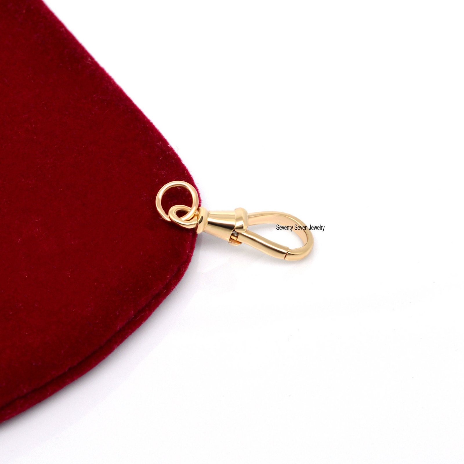 18K Gold Swivel Lock: Pendant Finding (25x9 MM) - View 2 - Seventy Seven Jewelry | SKU: SSMJF09-18KYG-2026 18K Gold Swivel Lock: Pendant Finding (25x9 MM) - View 2 - Seventy Seven Jewelry | SKU: SSMJF09-18KYG-2026