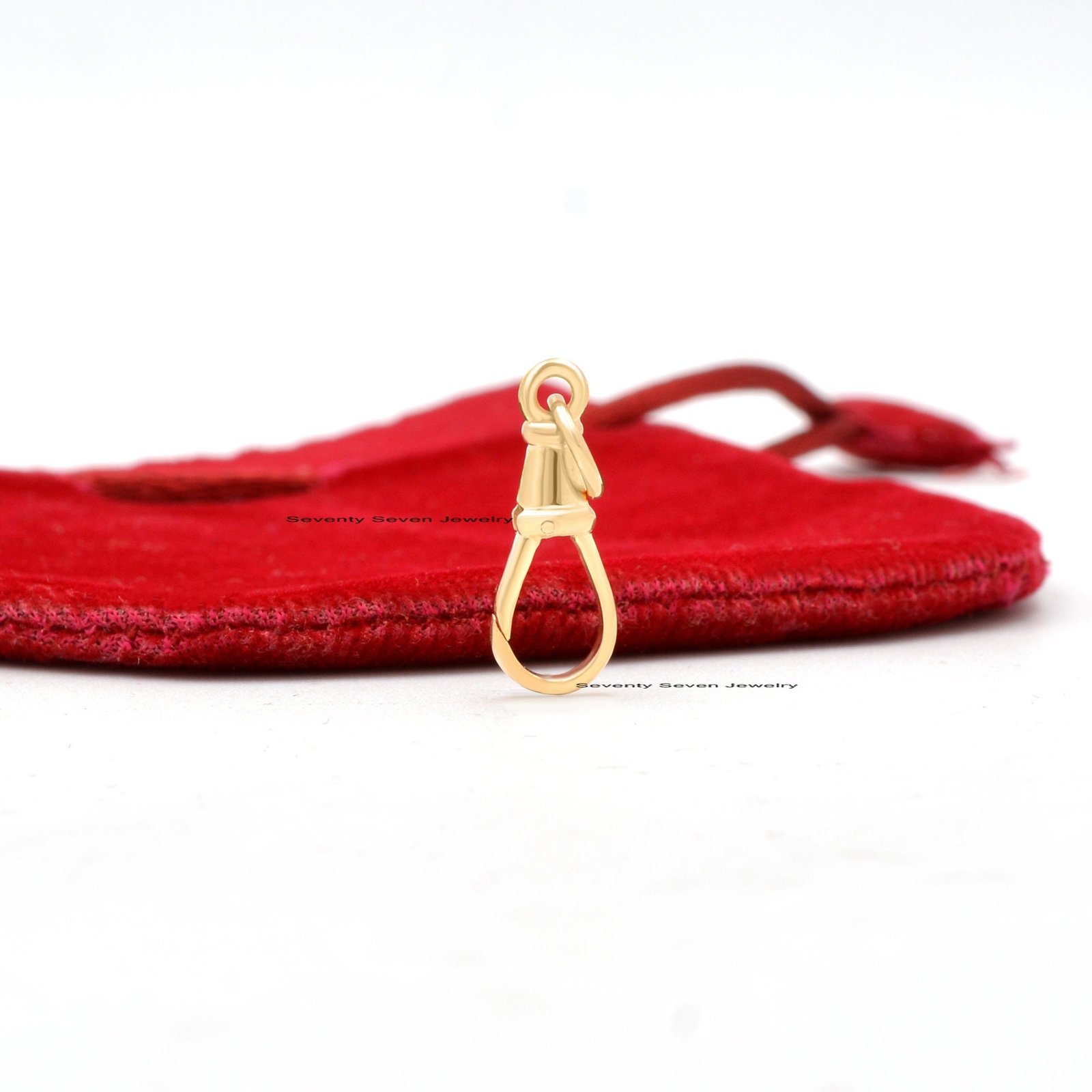 18K Gold Swivel Lock: Pendant Finding (25x9 MM) - View 5 - Seventy Seven Jewelry | SKU: SSMJF09-18KYG-2026 18K Gold Swivel Lock: Pendant Finding (25x9 MM) - View 5 - Seventy Seven Jewelry | SKU: SSMJF09-18KYG-2026