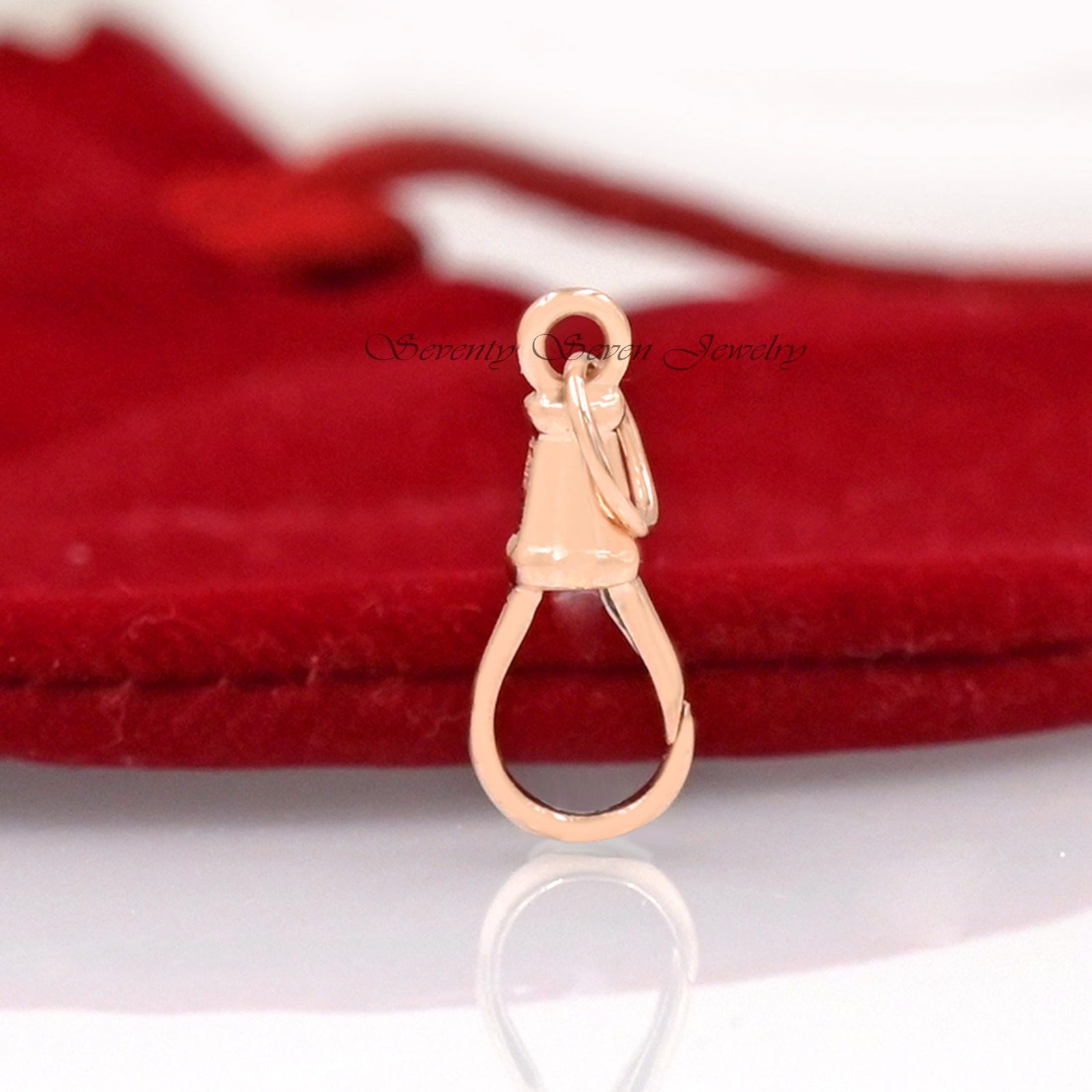 18K Gold Swivel Lock: Pendant Finding (25x9 MM) - View 6 - Seventy Seven Jewelry | SKU: SSMJF09-18KYG-2026 18K Gold Swivel Lock: Pendant Finding (25x9 MM) - View 6 - Seventy Seven Jewelry | SKU: SSMJF09-18KYG-2026