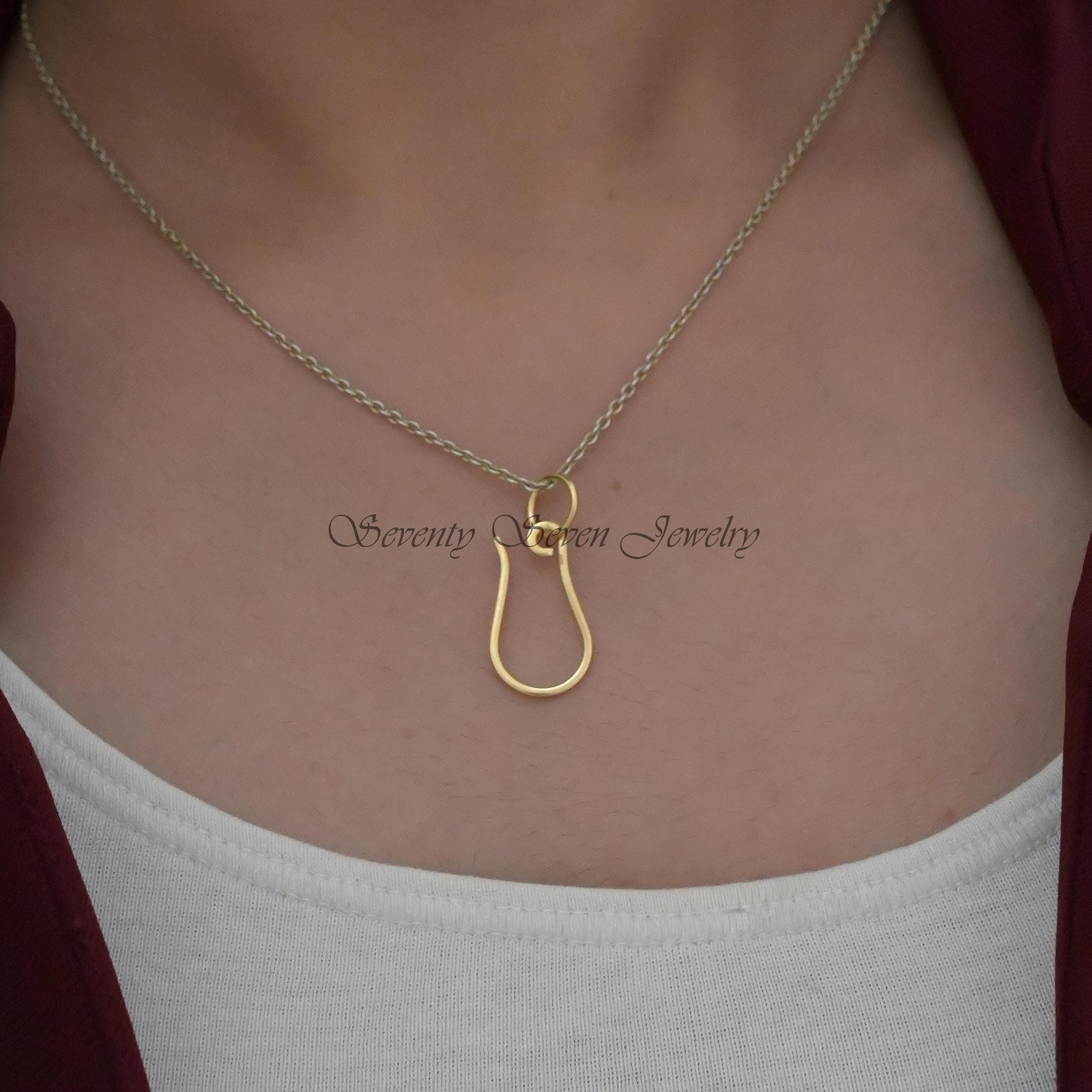 925 Silver Anchor Hook Pendant: Paperclip Connector Enhancer - View 2 - Seventy Seven Jewelry | SKU: SSMJH565-SLYG-2/2026 925 Silver Anchor Hook Pendant: Paperclip Connector Enhancer - View 2 - Seventy Seven Jewelry | SKU: SSMJH565-SLYG-2/2026