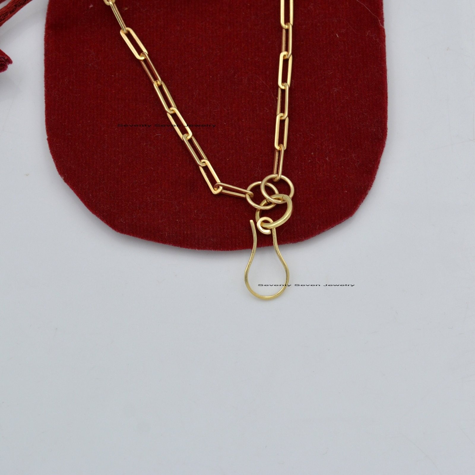 925 Silver Anchor Hook Pendant: Paperclip Connector Enhancer - View 7 - Seventy Seven Jewelry | SKU: SSMJH565-SLYG-2/2026 925 Silver Anchor Hook Pendant: Paperclip Connector Enhancer - View 7 - Seventy Seven Jewelry | SKU: SSMJH565-SLYG-2/2026