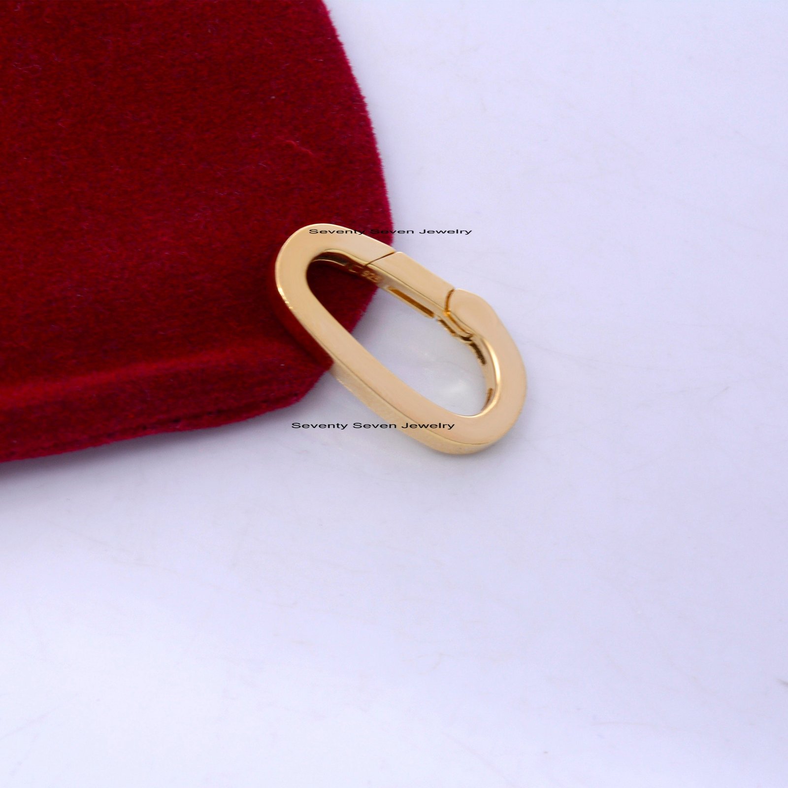 925 Silver Charm Enhancer: Gemstone Spring Lock, Thick Link - View 5 - Seventy Seven Jewelry | SKU: SSMJP702-SLYGDI-V2026,SSM 925 Silver Charm Enhancer: Gemstone Spring Lock, Thick Link - View 5 - Seventy Seven Jewelry | SKU: SSMJP702-SLYGDI-V2026,SSM