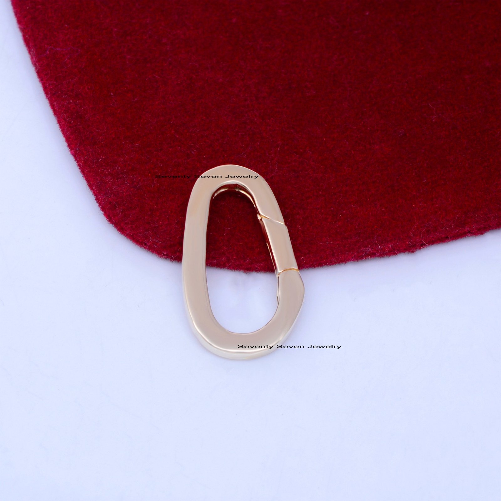 925 Silver Charm Enhancer: Gemstone Spring Lock, Thick Link - View 6 - Seventy Seven Jewelry | SKU: SSMJP702-SLYGDI-V2026,SSM 925 Silver Charm Enhancer: Gemstone Spring Lock, Thick Link - View 6 - Seventy Seven Jewelry | SKU: SSMJP702-SLYGDI-V2026,SSM