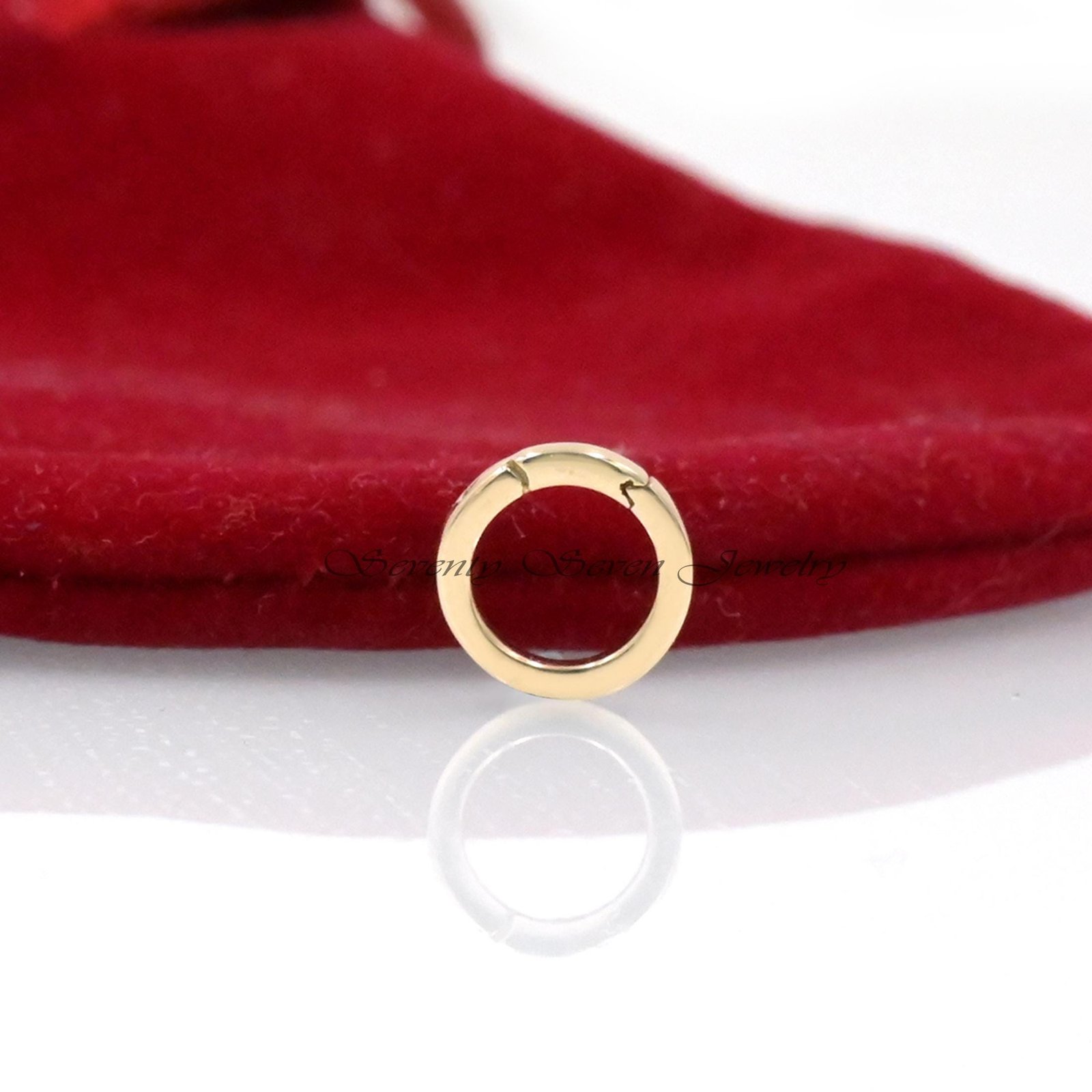 925 Silver Charm Holder Enhancer: Circle Link Lock (10x10 MM) - View 3 - Seventy Seven Jewelry | SKU: SSMJF119-SLYG-N47-16I-V 925 Silver Charm Holder Enhancer: Circle Link Lock (10x10 MM) - View 3 - Seventy Seven Jewelry | SKU: SSMJF119-SLYG-N47-16I-V