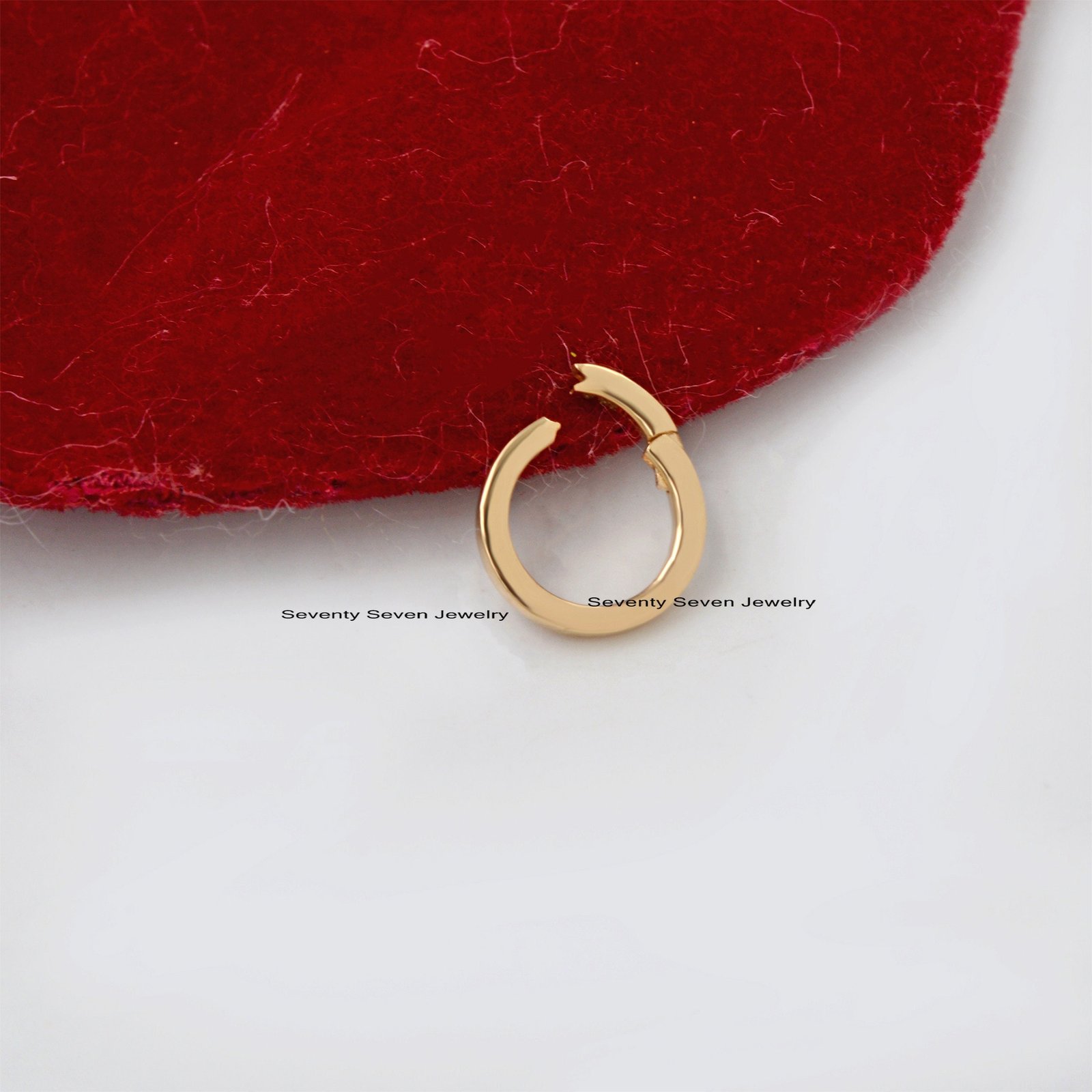 925 Silver Charm Holder Enhancer: Circle Link Lock (10x10 MM) - View 4 - Seventy Seven Jewelry | SKU: SSMJF119-SLYG-N47-16I-V 925 Silver Charm Holder Enhancer: Circle Link Lock (10x10 MM) - View 4 - Seventy Seven Jewelry | SKU: SSMJF119-SLYG-N47-16I-V