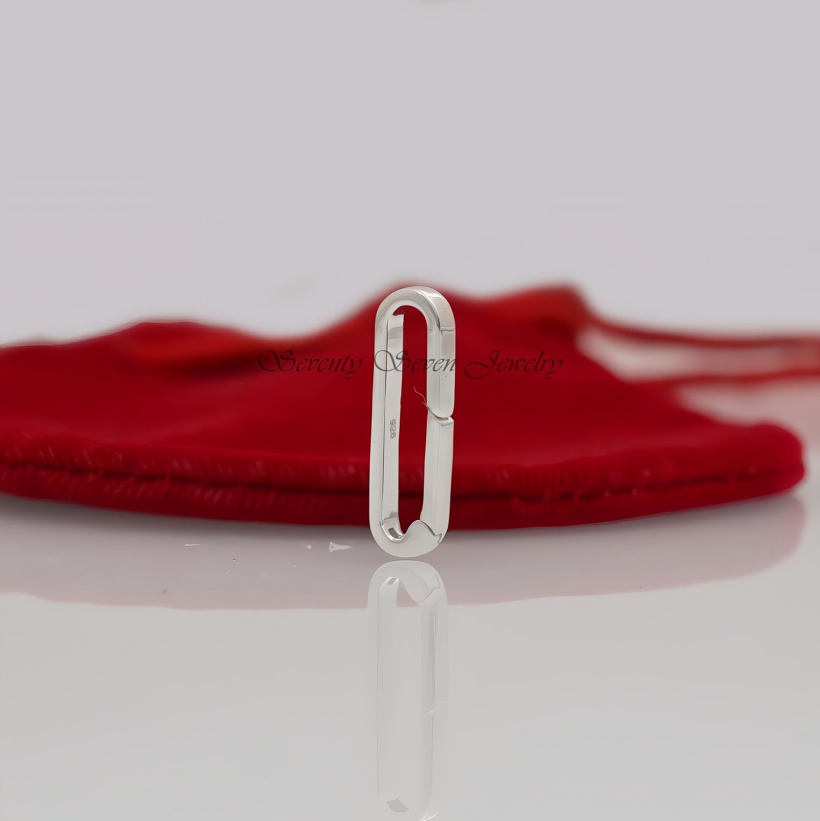 925 Silver Charm Holder: Thick Link Enhancer, 22mm - Seventy Seven Jewelry | SKU: SSMJP991A-SLYG-2026 925 Silver Charm Holder: Thick Link Enhancer, 22mm - Seventy Seven Jewelry | SKU: SSMJP991A-SLYG-2026