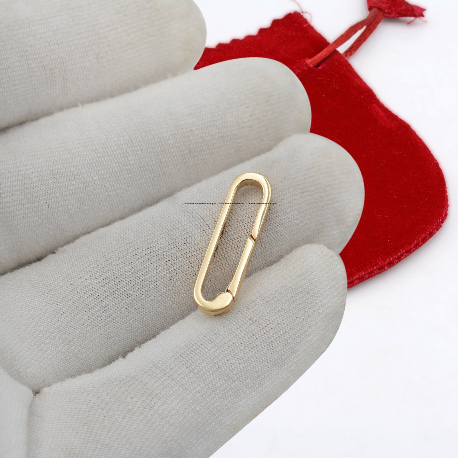 925 Silver Charm Holder: Thick Link Enhancer, 22mm - View 5 - Seventy Seven Jewelry | SKU: SSMJP991A-SLYG-2026 925 Silver Charm Holder: Thick Link Enhancer, 22mm - View 5 - Seventy Seven Jewelry | SKU: SSMJP991A-SLYG-2026