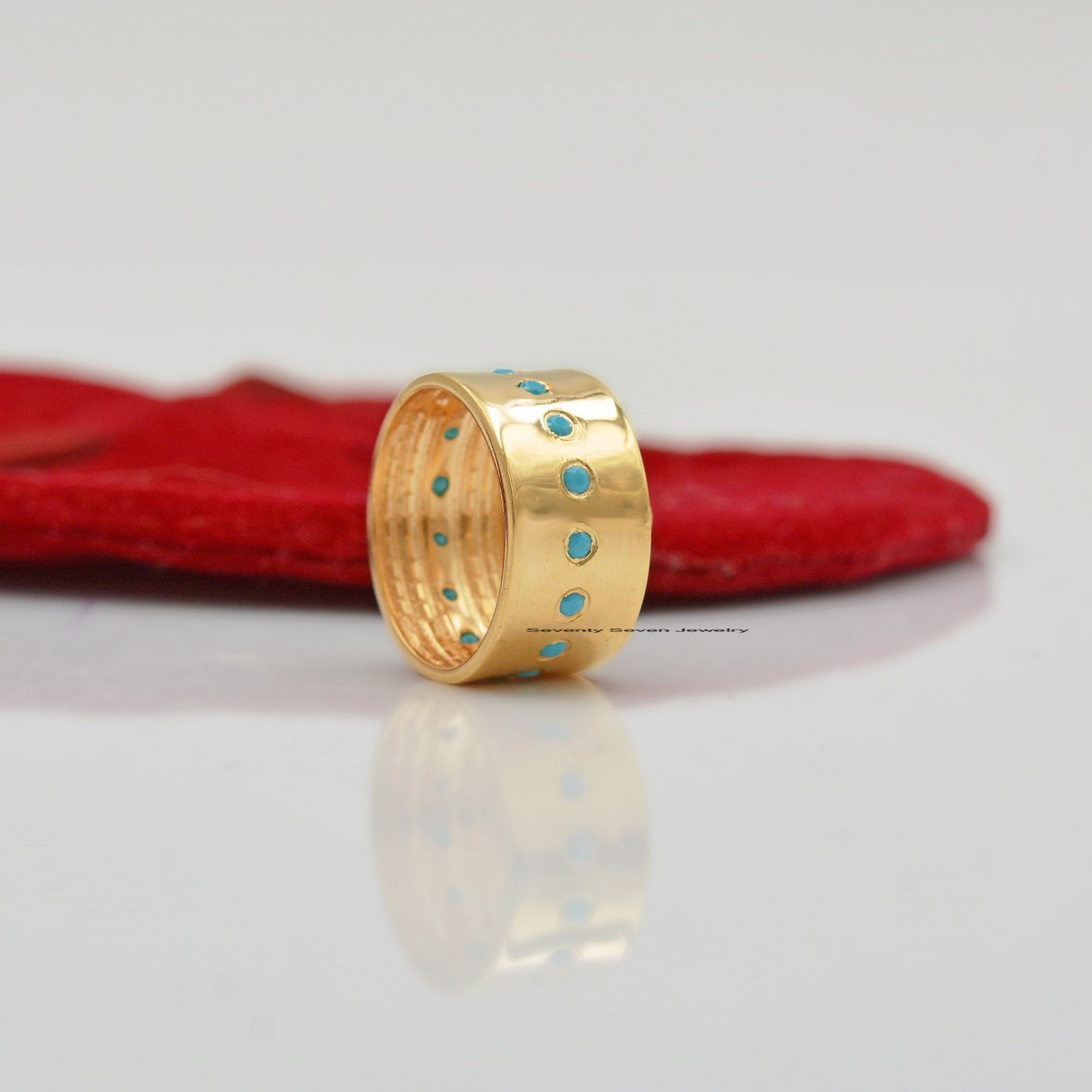 925 Silver Diamond Cigar Ring, Wide Band - View 3 - Seventy Seven Jewelry | SKU: SSMJR41-SLYGDI-2026 925 Silver Diamond Cigar Ring, Wide Band - View 3 - Seventy Seven Jewelry | SKU: SSMJR41-SLYGDI-2026