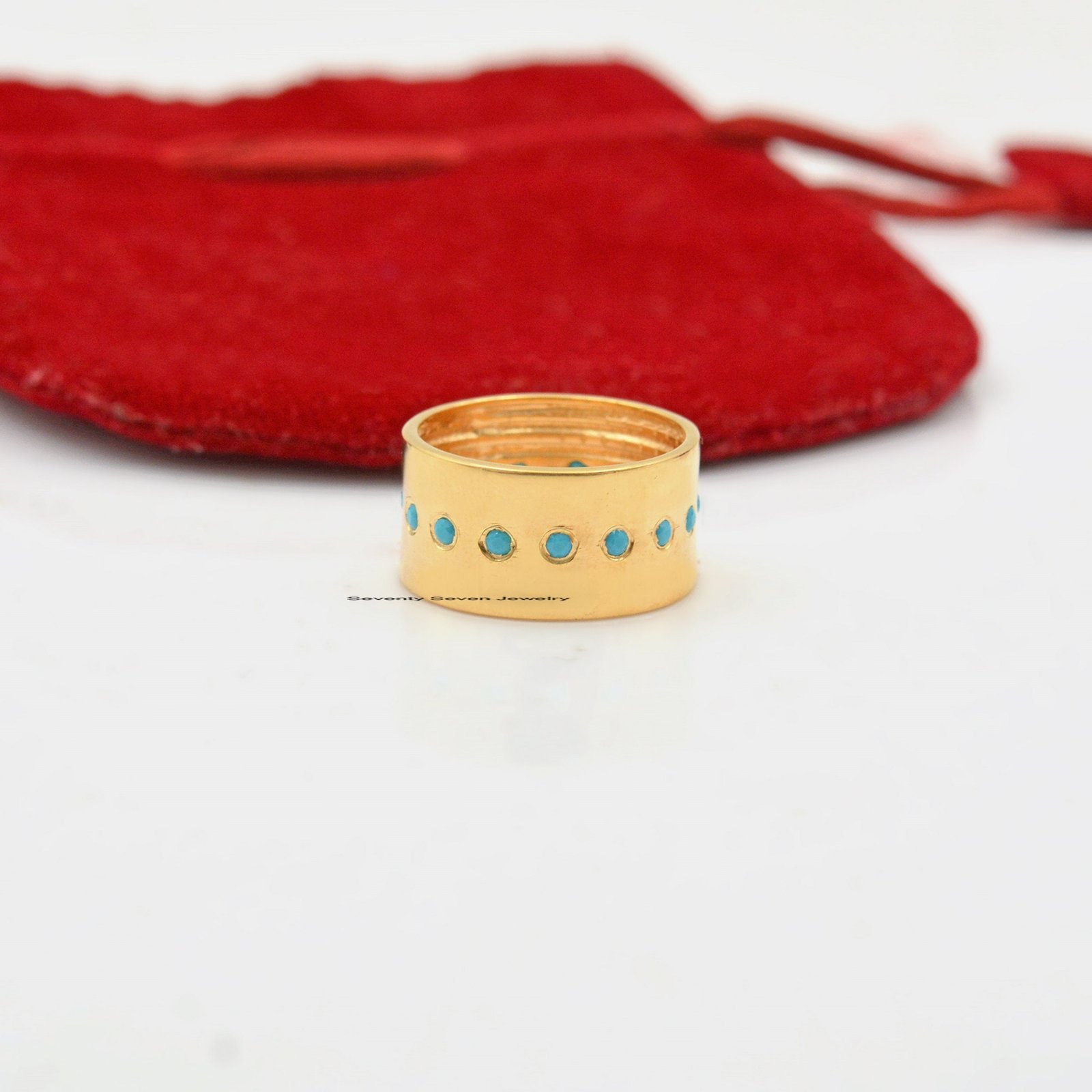 925 Silver Diamond Cigar Ring, Wide Band - View 4 - Seventy Seven Jewelry | SKU: SSMJR41-SLYGDI-2026 925 Silver Diamond Cigar Ring, Wide Band - View 4 - Seventy Seven Jewelry | SKU: SSMJR41-SLYGDI-2026