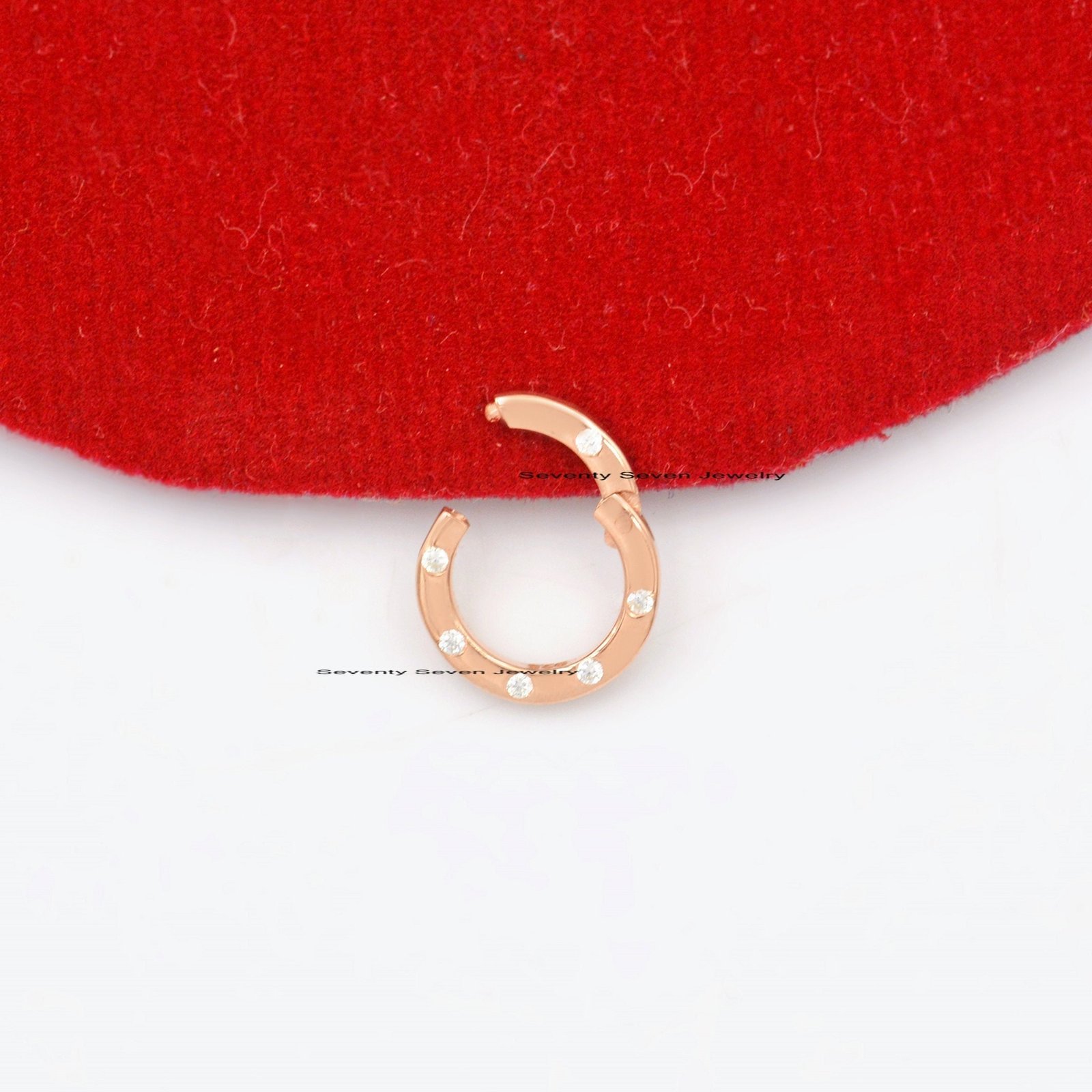 925 Silver Diamond Circle Charm Enhancer: Round Push Lock Pendant (10 MM) - Seventy Seven Jewelry | SKU: SSMJP976-SLYGDI-10M- 925 Silver Diamond Circle Charm Enhancer: Round Push Lock Pendant (10 MM) - Seventy Seven Jewelry | SKU: SSMJP976-SLYGDI-10M-