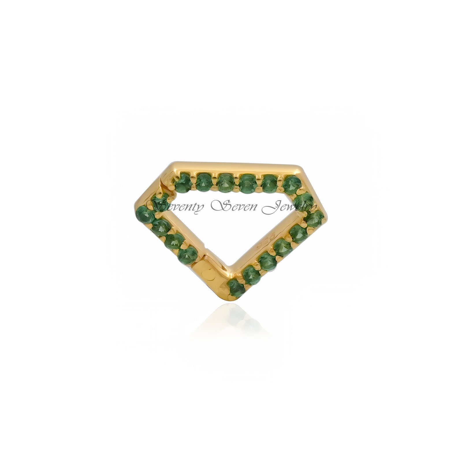 925 Silver Diamond Enhancer Lock: Pave Charms Holder - View 2 - Seventy Seven Jewelry | SKU: SSMJP690-SLYGDI-2026,SSMJP690-SL 925 Silver Diamond Enhancer Lock: Pave Charms Holder - View 2 - Seventy Seven Jewelry | SKU: SSMJP690-SLYGDI-2026,SSMJP690-SL