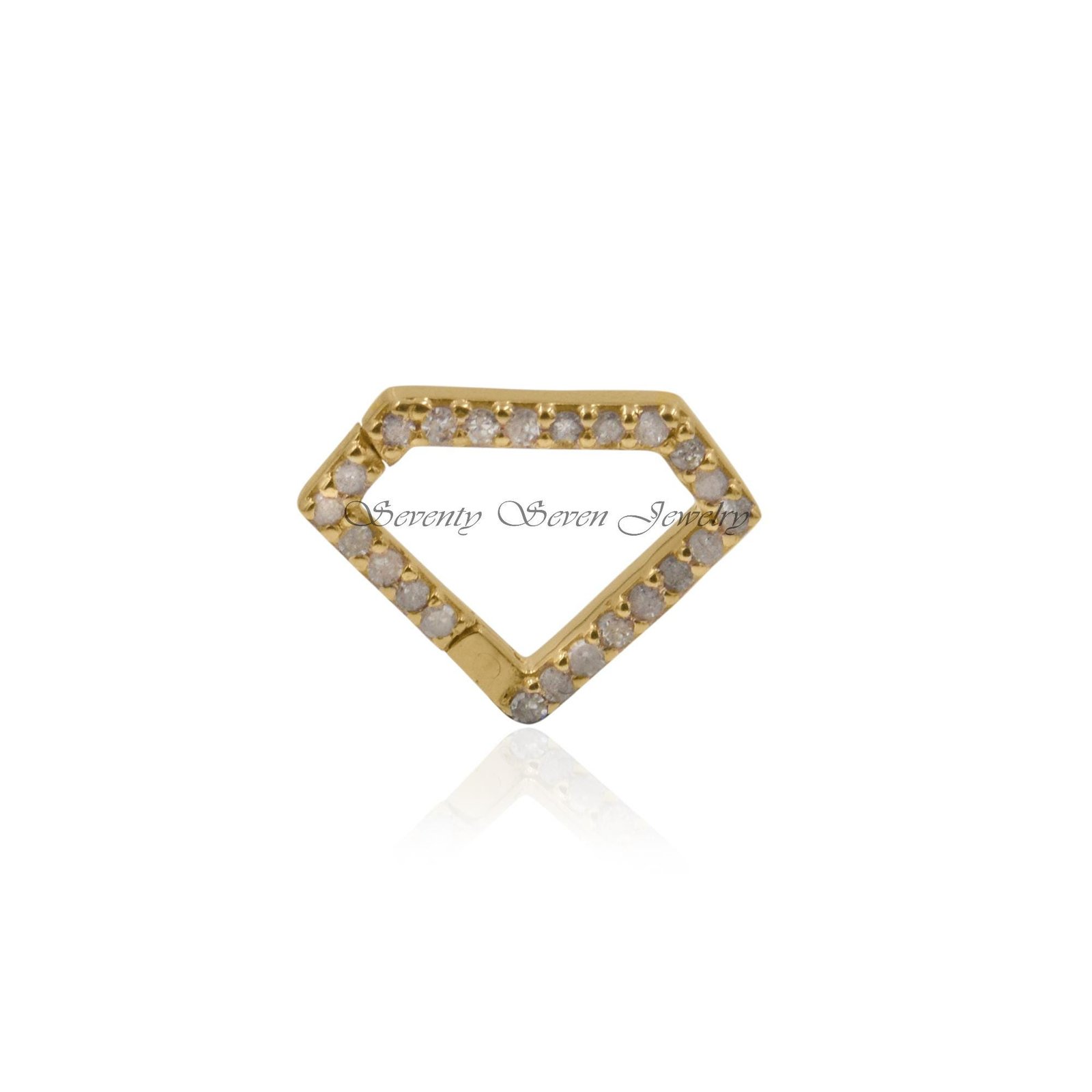 925 Silver Diamond Enhancer Lock: Pave Charms Holder - View 5 - Seventy Seven Jewelry | SKU: SSMJP690-SLYGDI-2026,SSMJP690-SL 925 Silver Diamond Enhancer Lock: Pave Charms Holder - View 5 - Seventy Seven Jewelry | SKU: SSMJP690-SLYGDI-2026,SSMJP690-SL