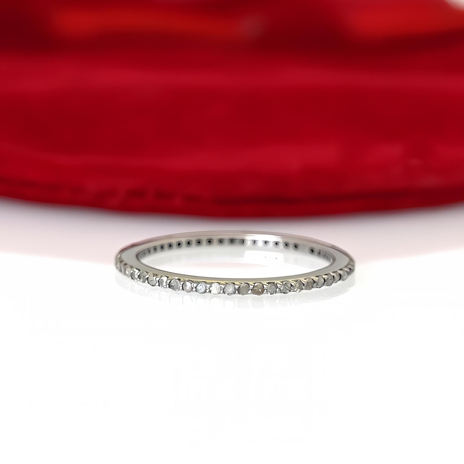 925 Silver Diamond Eternity Band Ring: Minimalist Stacking - Seventy Seven Jewelry | SKU: SSMJR389-SLRHDI-2026 925 Silver Diamond Eternity Band Ring: Minimalist Stacking - Seventy Seven Jewelry | SKU: SSMJR389-SLRHDI-2026