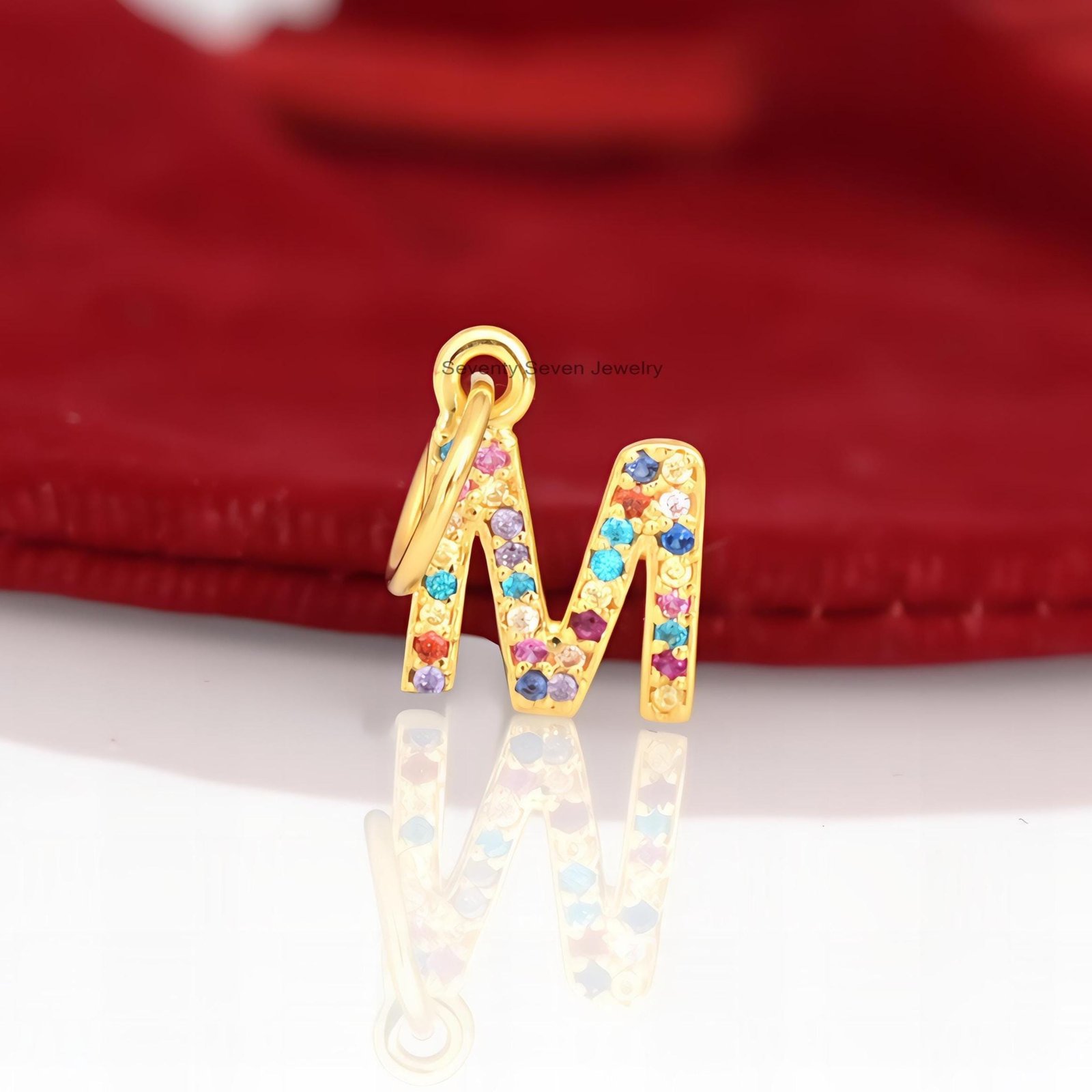 925 Silver Diamond Initial Letter Pendant - Personalized Charm - Seventy Seven Jewelry | SKU: SSMJP665-SLYGDI-2026 925 Silver Diamond Initial Letter Pendant - Personalized Charm - Seventy Seven Jewelry | SKU: SSMJP665-SLYGDI-2026