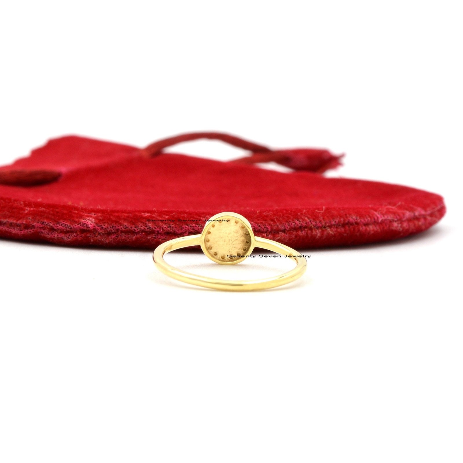 925 Silver Diamond Initial Signet Ring: Personalized Letter Jewelry - View 5 - Seventy Seven Jewelry | SKU: SSMJR391-SLYGDI-C 925 Silver Diamond Initial Signet Ring: Personalized Letter Jewelry - View 5 - Seventy Seven Jewelry | SKU: SSMJR391-SLYGDI-C