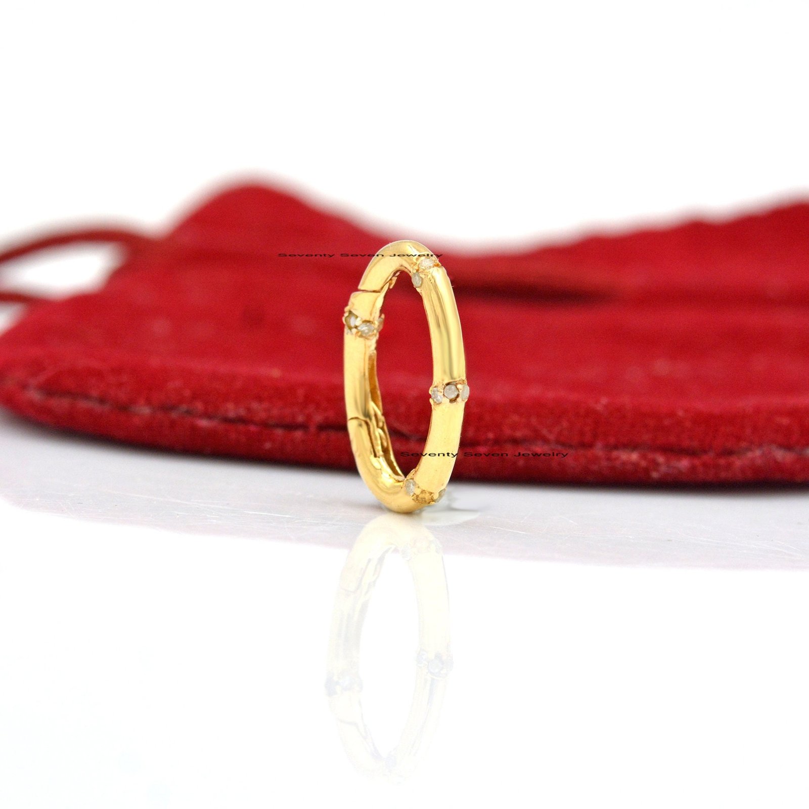 925 Silver Diamond Oval Charm Holder: Multi- Enhancer (20 MM) - View 4 - Seventy Seven Jewelry | SKU: SSMJP755-SLYGDI-V2026 925 Silver Diamond Oval Charm Holder: Multi- Enhancer (20 MM) - View 4 - Seventy Seven Jewelry | SKU: SSMJP755-SLYGDI-V2026