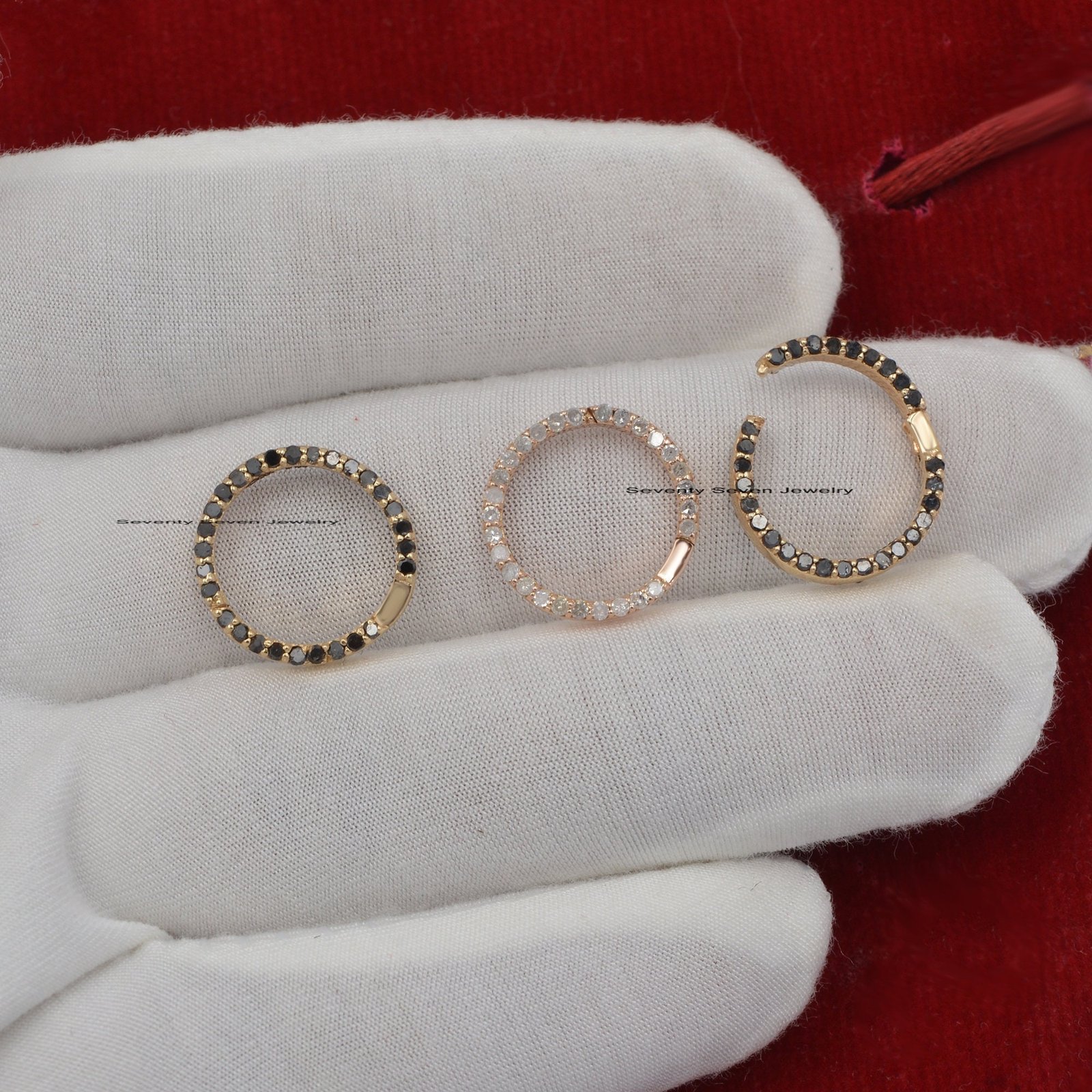 925 Silver Diamond Round Charm Enhancer - 15MM Circle Connector - View 4 - Seventy Seven Jewelry | SKU: SSMJP719-SLYGDI-2026 925 Silver Diamond Round Charm Enhancer - 15MM Circle Connector - View 4 - Seventy Seven Jewelry | SKU: SSMJP719-SLYGDI-2026