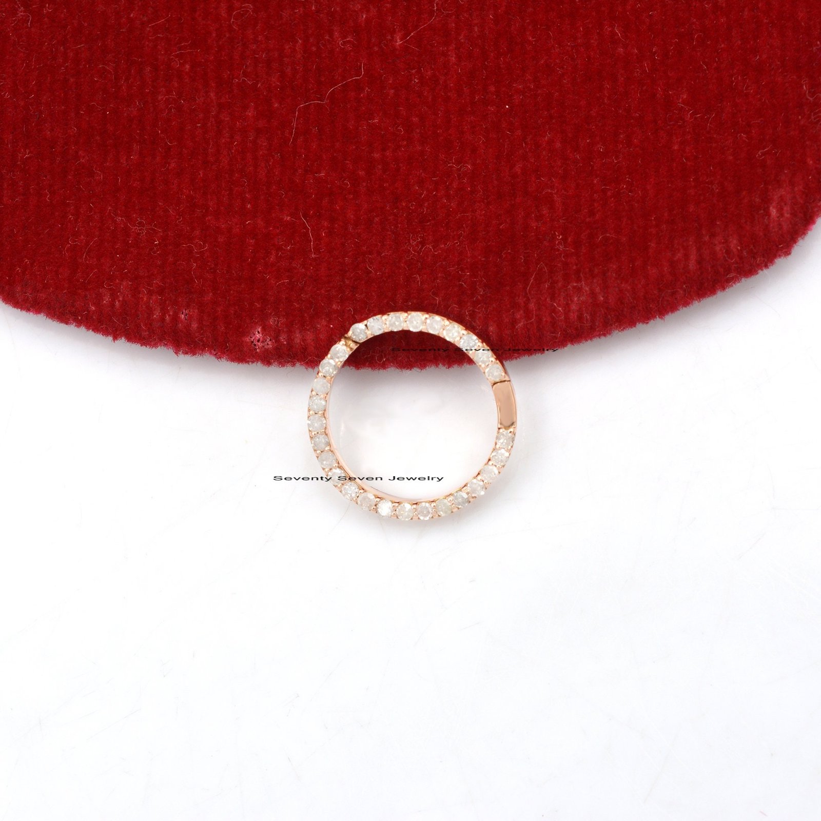925 Silver Diamond Round Charm Enhancer - 15MM Circle Connector - View 5 - Seventy Seven Jewelry | SKU: SSMJP719-SLYGDI-2026 925 Silver Diamond Round Charm Enhancer - 15MM Circle Connector - View 5 - Seventy Seven Jewelry | SKU: SSMJP719-SLYGDI-2026