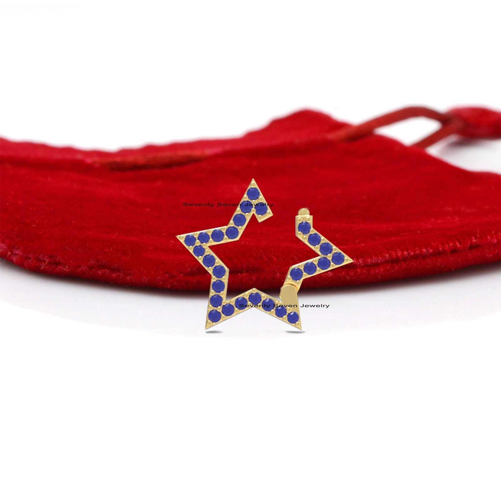 925 Silver Diamond Star Charm Holder: Enhancer Lock Pendant - View 4 - Seventy Seven Jewelry | SKU: SSMJH722-SLYGTQ-2026 925 Silver Diamond Star Charm Holder: Enhancer Lock Pendant - View 4 - Seventy Seven Jewelry | SKU: SSMJH722-SLYGTQ-2026