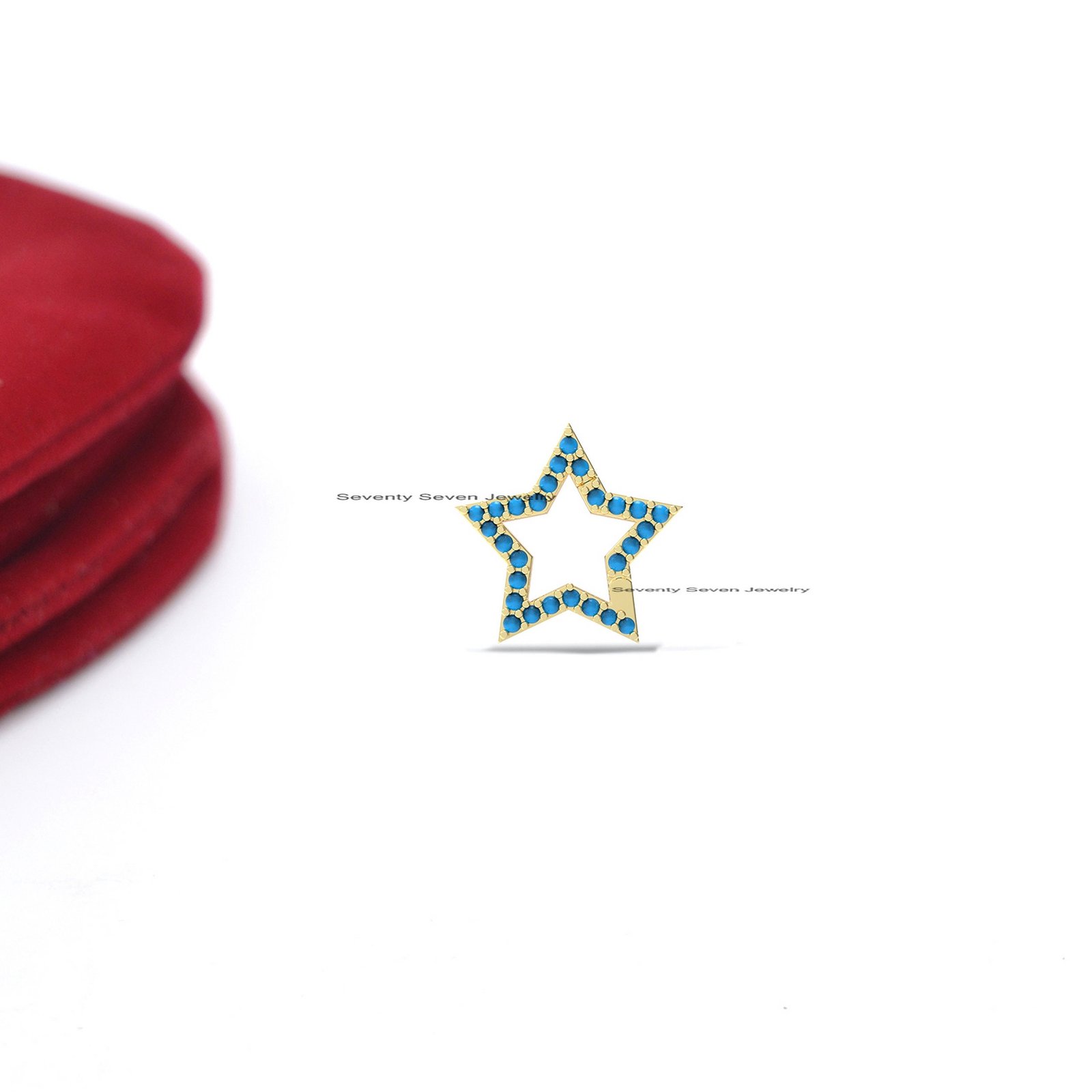 925 Silver Diamond Star Charm Holder: Enhancer Lock Pendant - View 5 - Seventy Seven Jewelry | SKU: SSMJH722-SLYGTQ-2026 925 Silver Diamond Star Charm Holder: Enhancer Lock Pendant - View 5 - Seventy Seven Jewelry | SKU: SSMJH722-SLYGTQ-2026