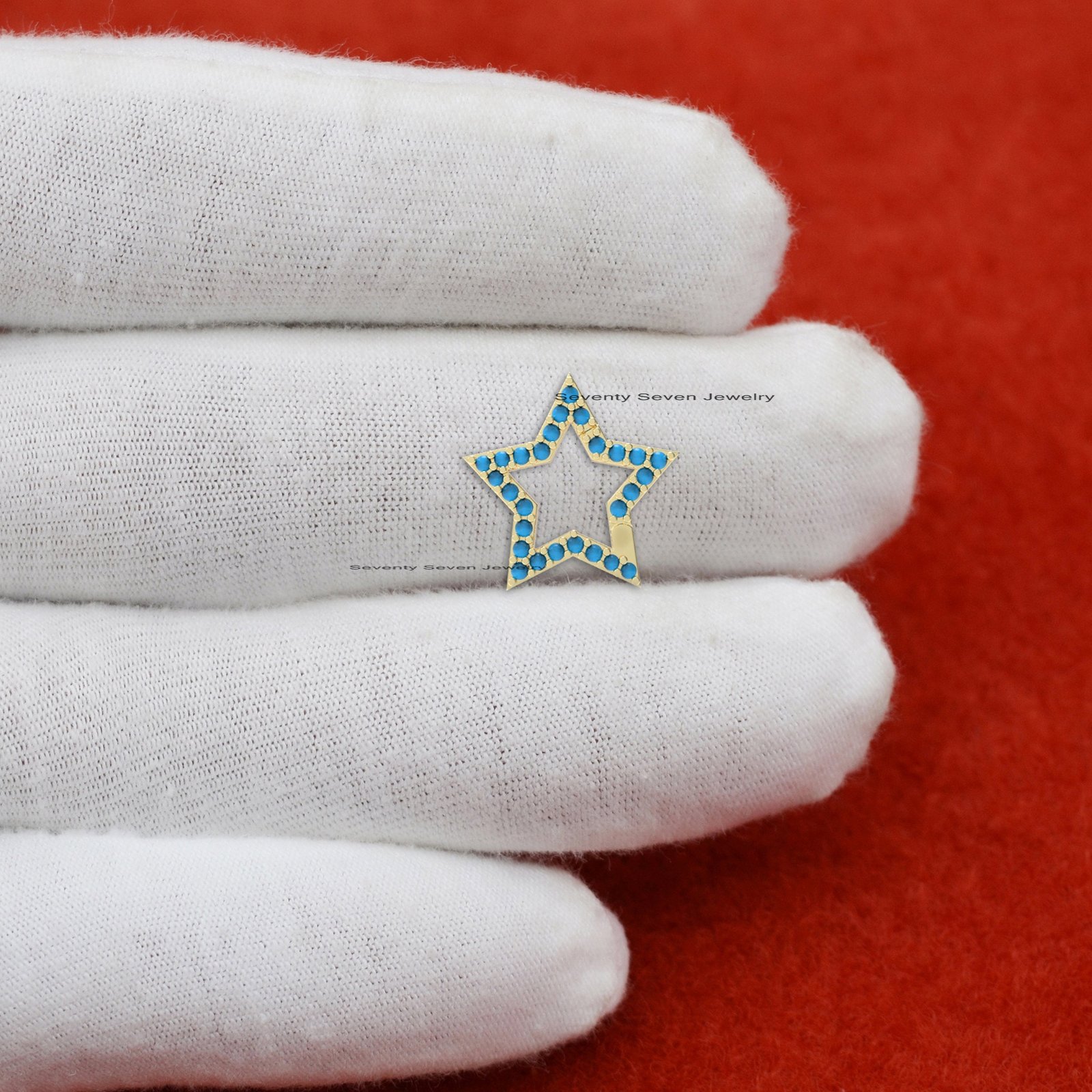 925 Silver Diamond Star Charm Holder: Enhancer Lock Pendant - View 6 - Seventy Seven Jewelry | SKU: SSMJH722-SLYGTQ-2026 925 Silver Diamond Star Charm Holder: Enhancer Lock Pendant - View 6 - Seventy Seven Jewelry | SKU: SSMJH722-SLYGTQ-2026