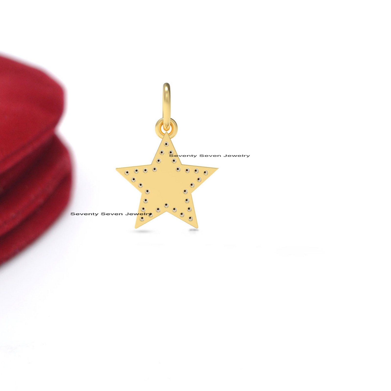 925 Silver Diamond Star Pendant: Gemstone Christmas Jewelry - View 7 - Seventy Seven Jewelry | SKU: SSMJP706-SLYGDI-2026 925 Silver Diamond Star Pendant: Gemstone Christmas Jewelry - View 7 - Seventy Seven Jewelry | SKU: SSMJP706-SLYGDI-2026