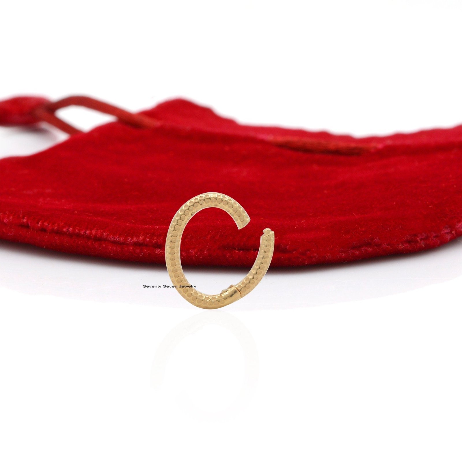 925 Silver Dotted Oval Charm Enhancer: Link Lock Pendant - Seventy Seven Jewelry | SKU: SSMJP644-SLYG-2026 925 Silver Dotted Oval Charm Enhancer: Link Lock Pendant - Seventy Seven Jewelry | SKU: SSMJP644-SLYG-2026