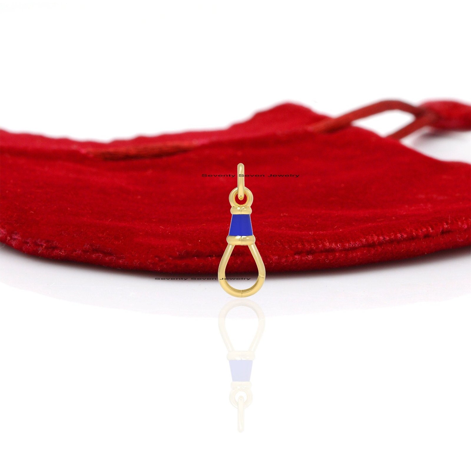925 Silver Enamel Swivel Lock: Handmade Pendant Clasp (20x8 MM) - Seventy Seven Jewelry | SKU: SSMJF09-SLYG-2026,SSMJF204-SLY 925 Silver Enamel Swivel Lock: Handmade Pendant Clasp (20x8 MM) - Seventy Seven Jewelry | SKU: SSMJF09-SLYG-2026,SSMJF204-SLY