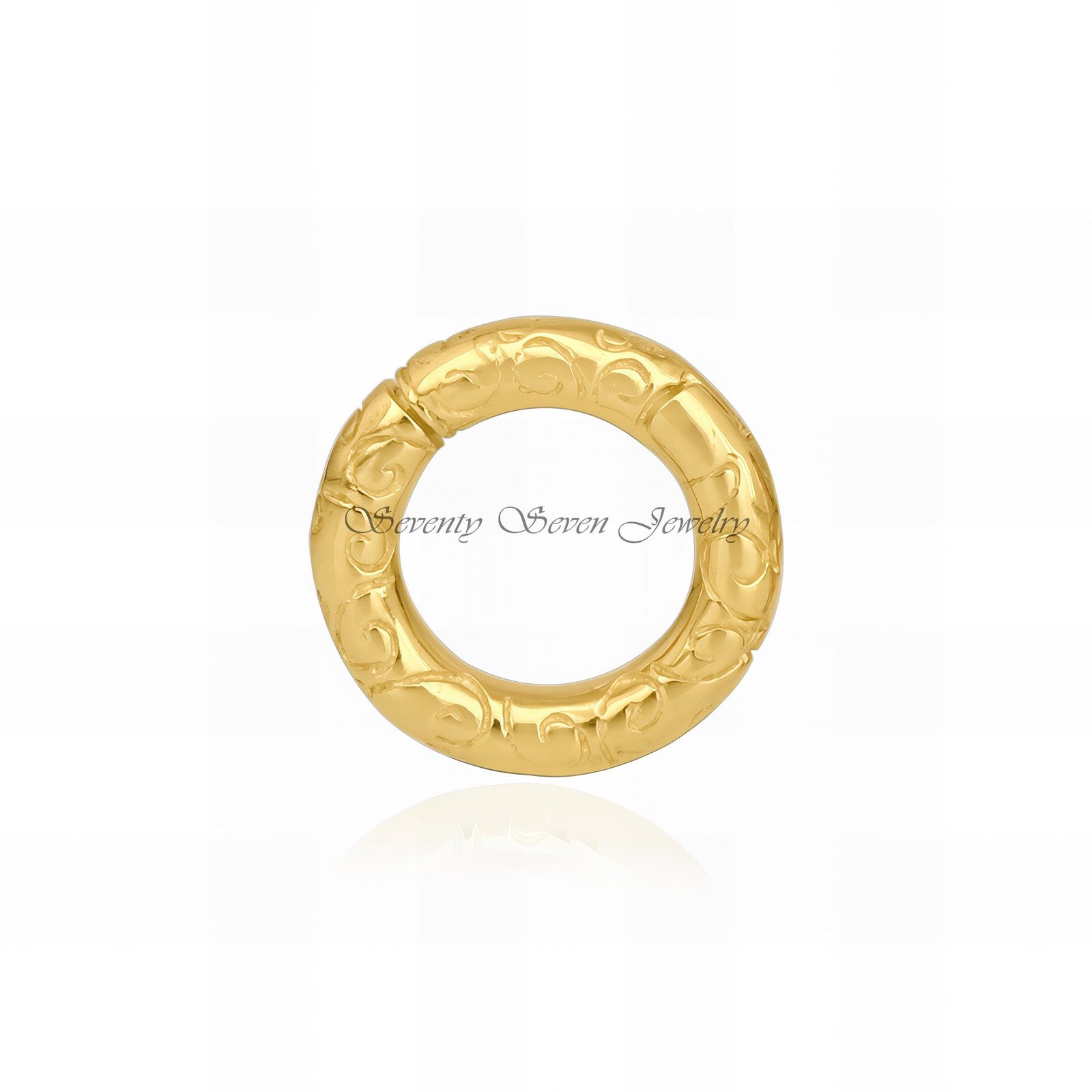 925 Silver Engraved Circle Charm Enhancer - 20 MM - View 7 - Seventy Seven Jewelry | SKU: SSMJP501-SLNS-20M-2026 925 Silver Engraved Circle Charm Enhancer - 20 MM - View 7 - Seventy Seven Jewelry | SKU: SSMJP501-SLNS-20M-2026