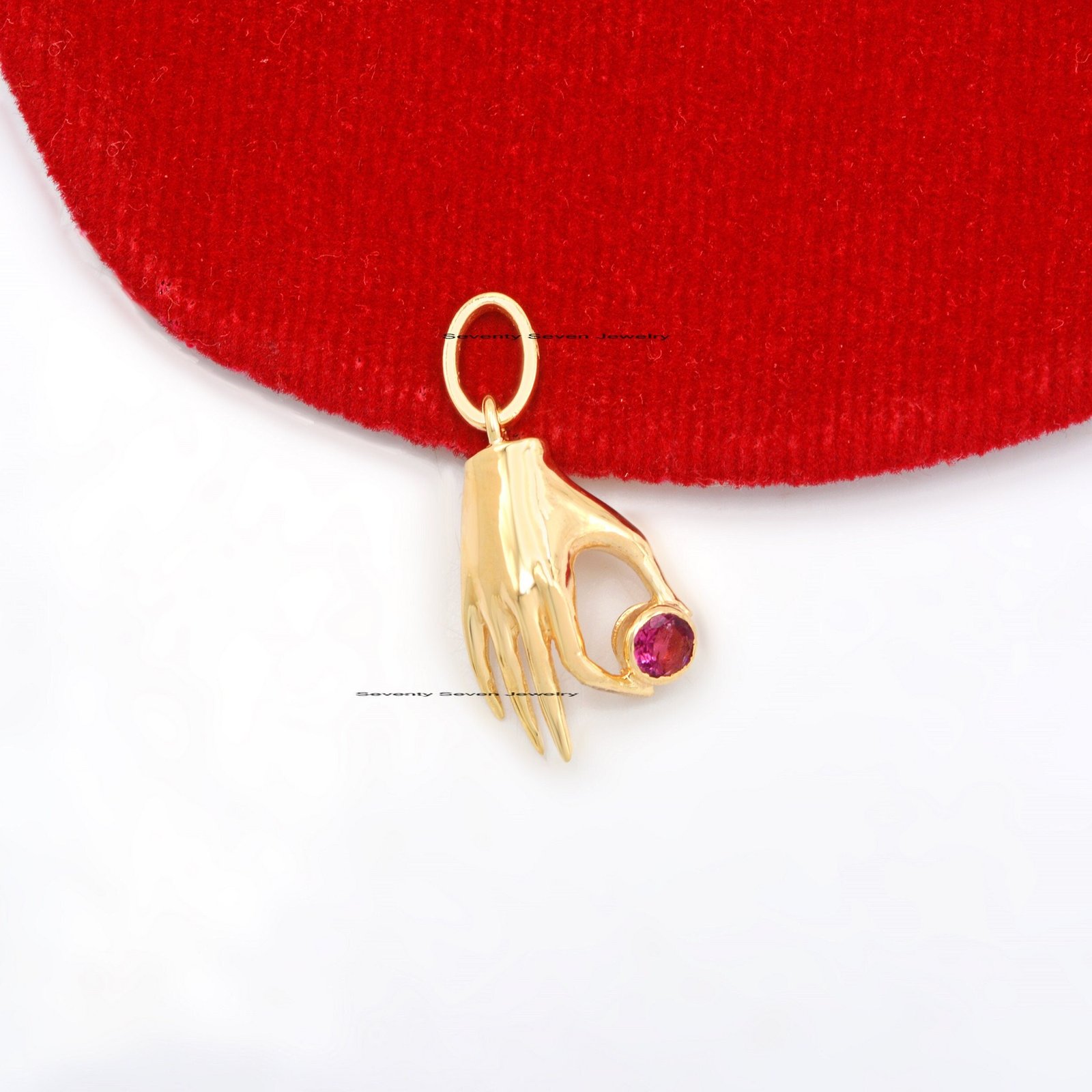 925 Silver Figa Hand Pendant: Gemstone Lucky Charm - View 7 - Seventy Seven Jewelry | SKU: SSMJP733-SLYGTQ-2026 925 Silver Figa Hand Pendant: Gemstone Lucky Charm - View 7 - Seventy Seven Jewelry | SKU: SSMJP733-SLYGTQ-2026