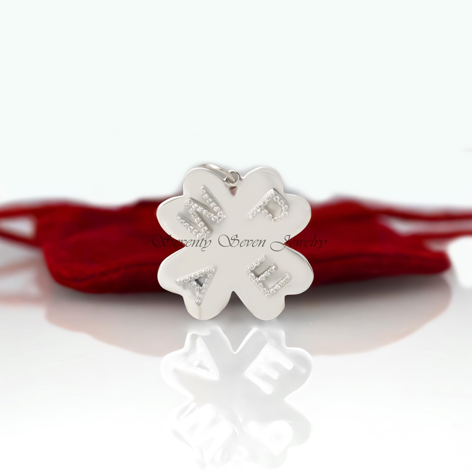 925 Silver Flower Initial Pendant: Custom Gold Vermeil Jewelry - View 5 - Seventy Seven Jewelry | SKU: SSMJP3479-SLYGCZ-30M 925 Silver Flower Initial Pendant: Custom Gold Vermeil Jewelry - View 5 - Seventy Seven Jewelry | SKU: SSMJP3479-SLYGCZ-30M