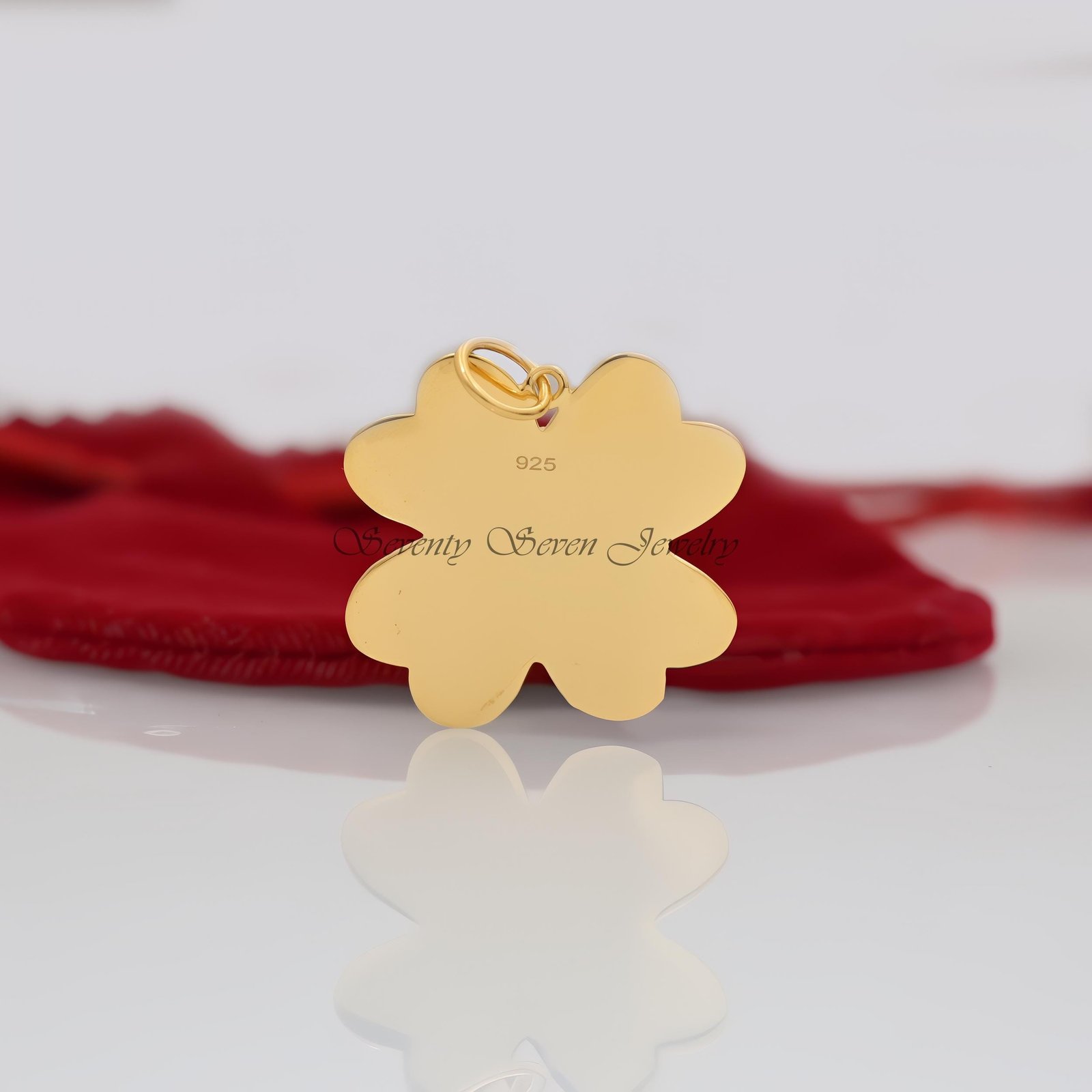 925 Silver Flower Initial Pendant: Custom Gold Vermeil Jewelry - View 7 - Seventy Seven Jewelry | SKU: SSMJP3479-SLYGCZ-30M 925 Silver Flower Initial Pendant: Custom Gold Vermeil Jewelry - View 7 - Seventy Seven Jewelry | SKU: SSMJP3479-SLYGCZ-30M